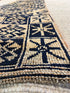 Carla Young 2.5x7.2 Navy Blue Hand-Knotted Vintage Turkish Oushak Runner