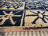 Carla Young 2.5x7.2 Navy Blue Hand-Knotted Vintage Turkish Oushak Runner