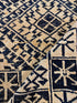 Carla Young 2.5x7.2 Navy Blue Hand-Knotted Vintage Turkish Oushak Runner