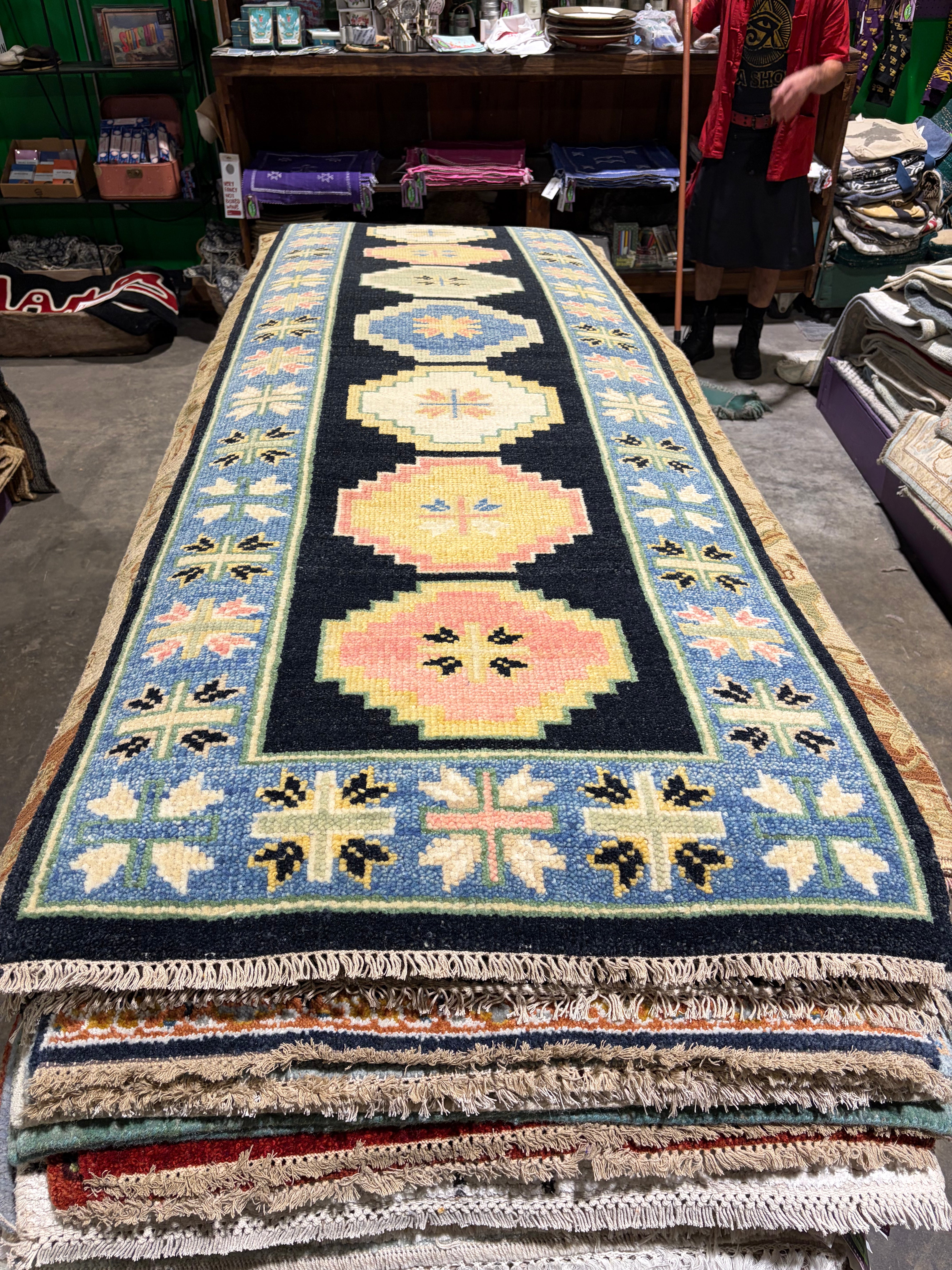 Tessie 2.6x10 Multi Color Hand-Knotted Oushak Runner