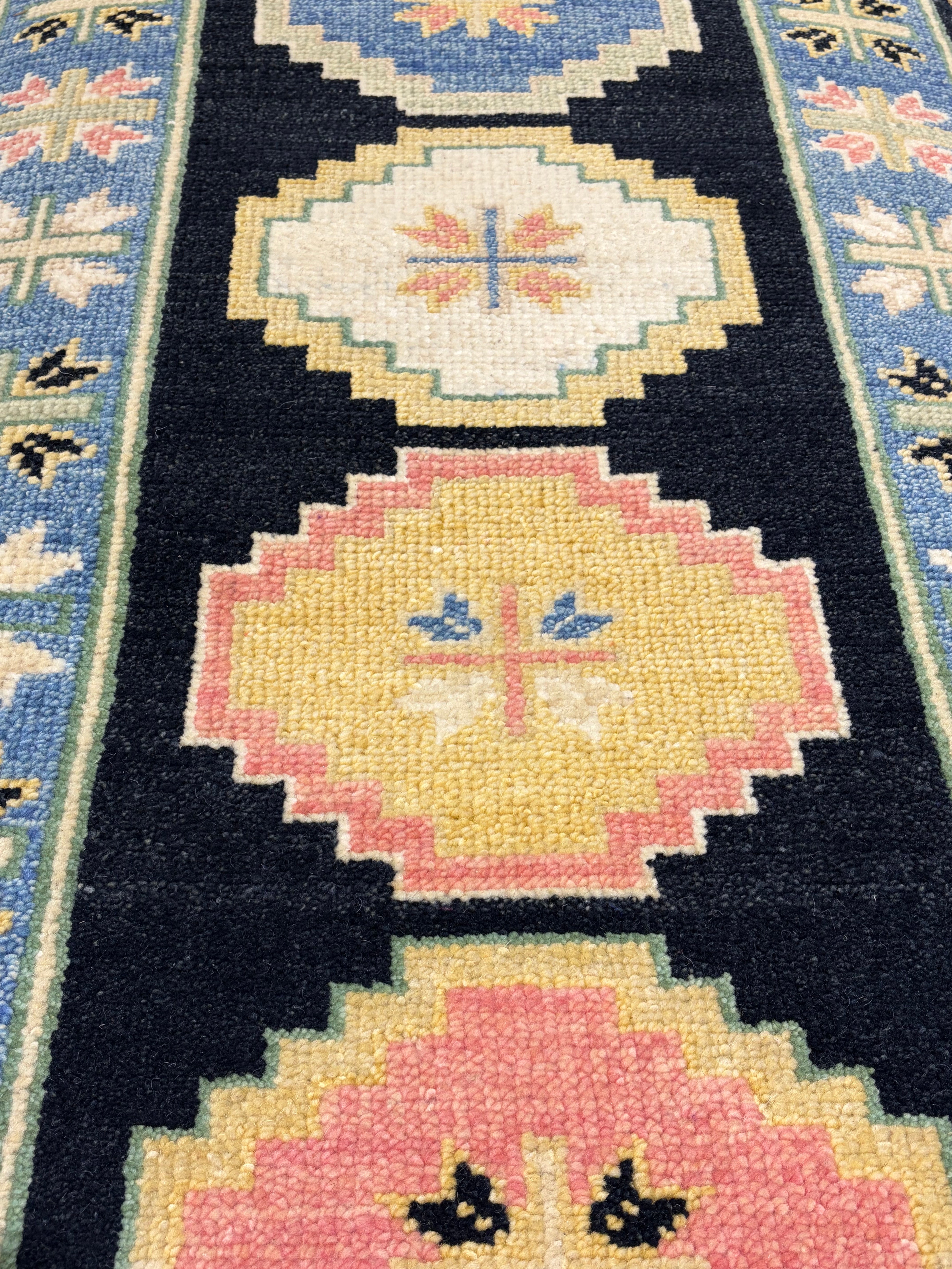 Tessie 2.6x10 Multi Color Hand-Knotted Oushak Runner