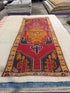 Rhonda Boon 4x9.6 Red Hand-Knotted Vintage Turkish Oushak Runner