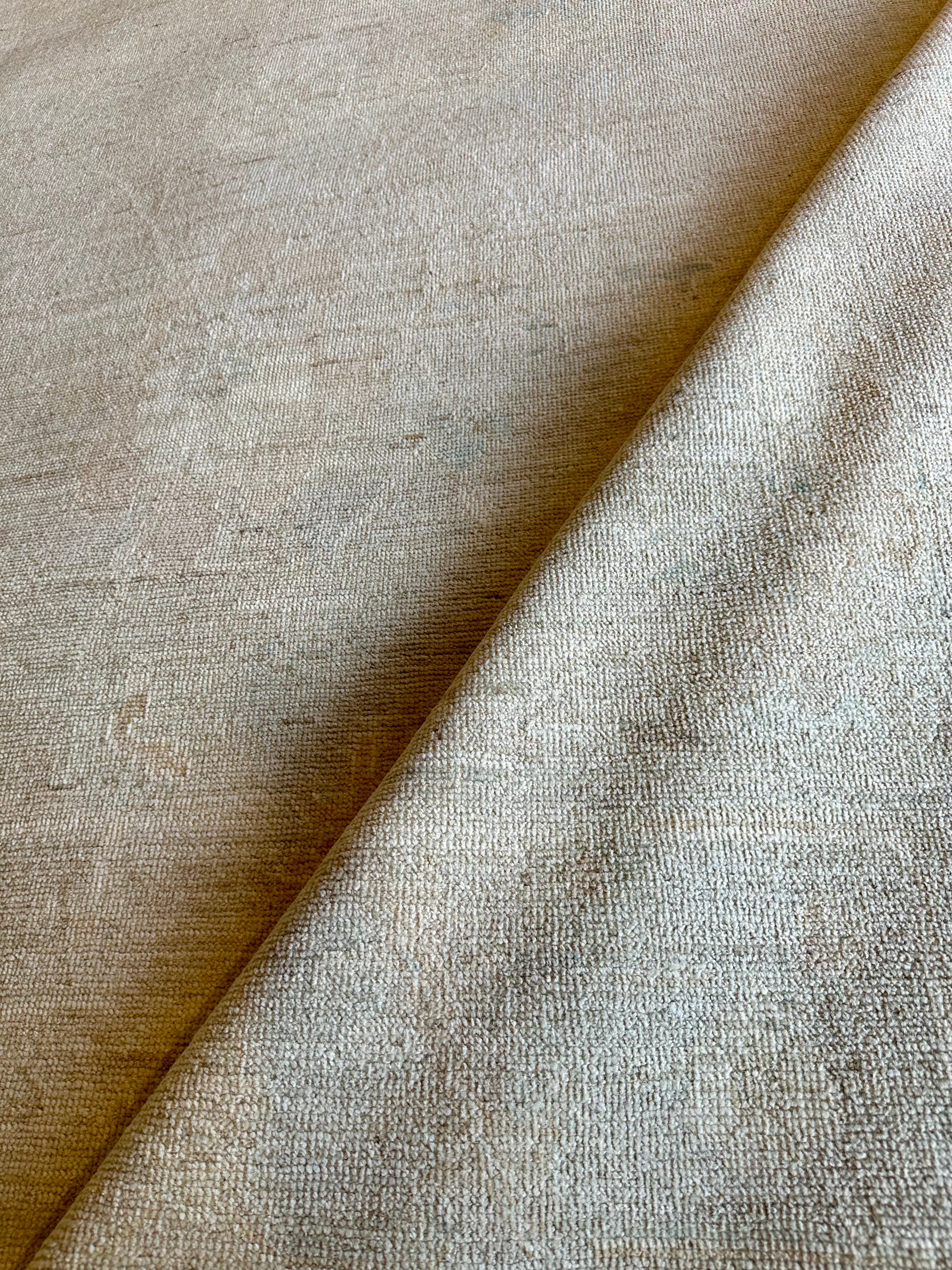 Milly Alcock 9x11.11 Cream Whitewashed Afghani Oushak