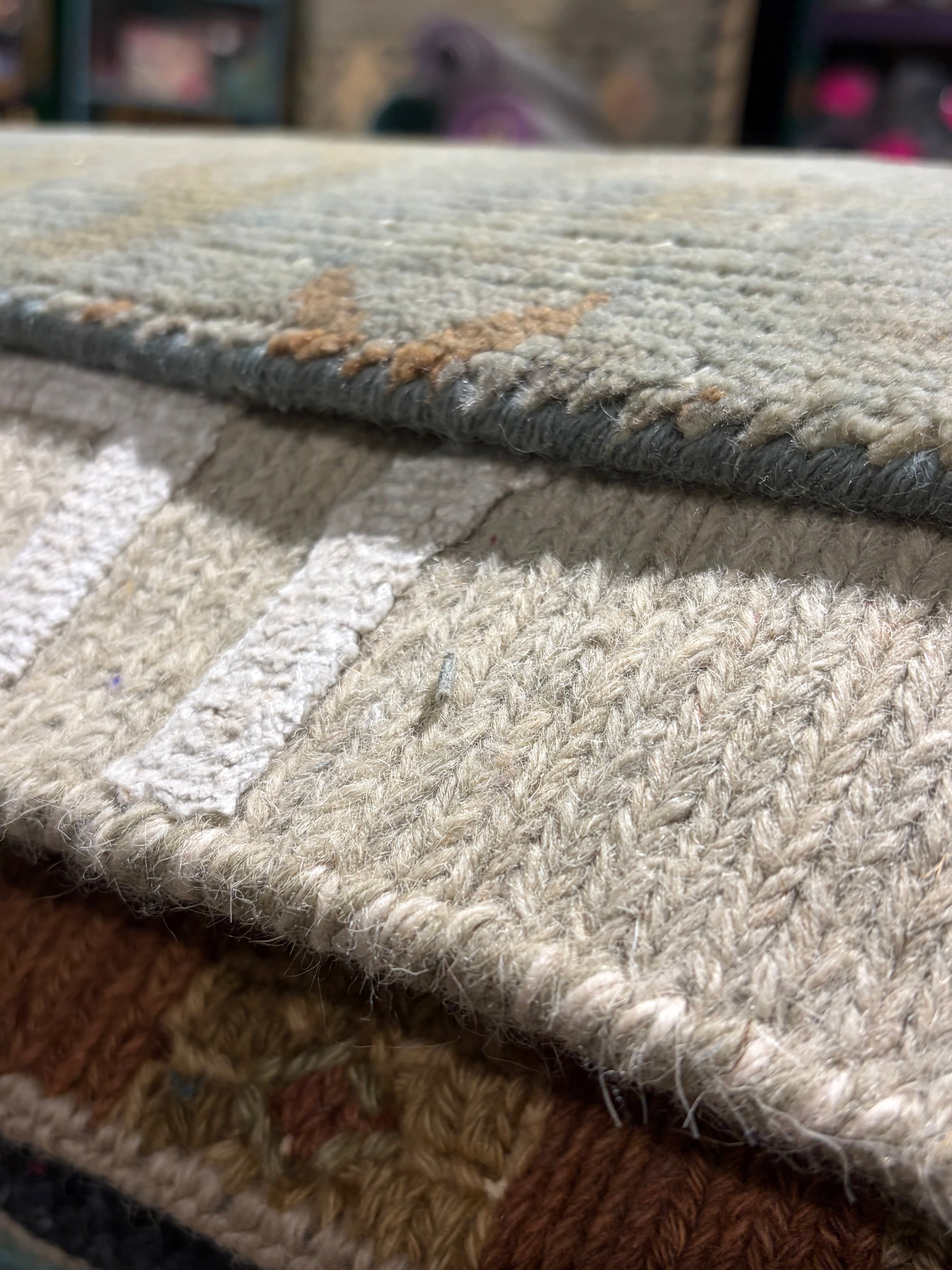 Holly Curran 2.9x10 Light Blue Hand-Knotted Oushak Runner