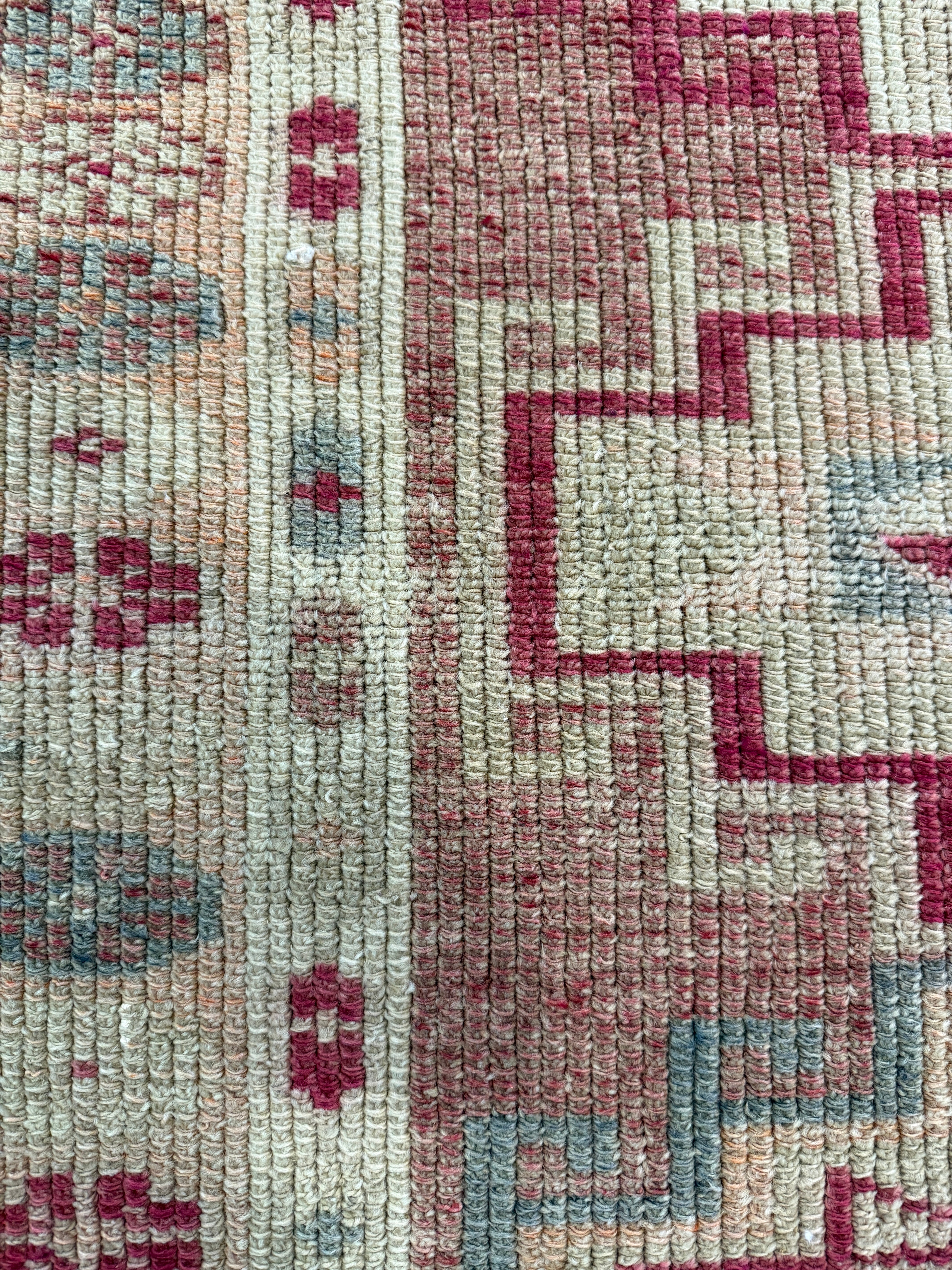 Lisa Ashton 2.8x11.7 Pink Hand-Knotted Vintage Turkish Oushak Runner