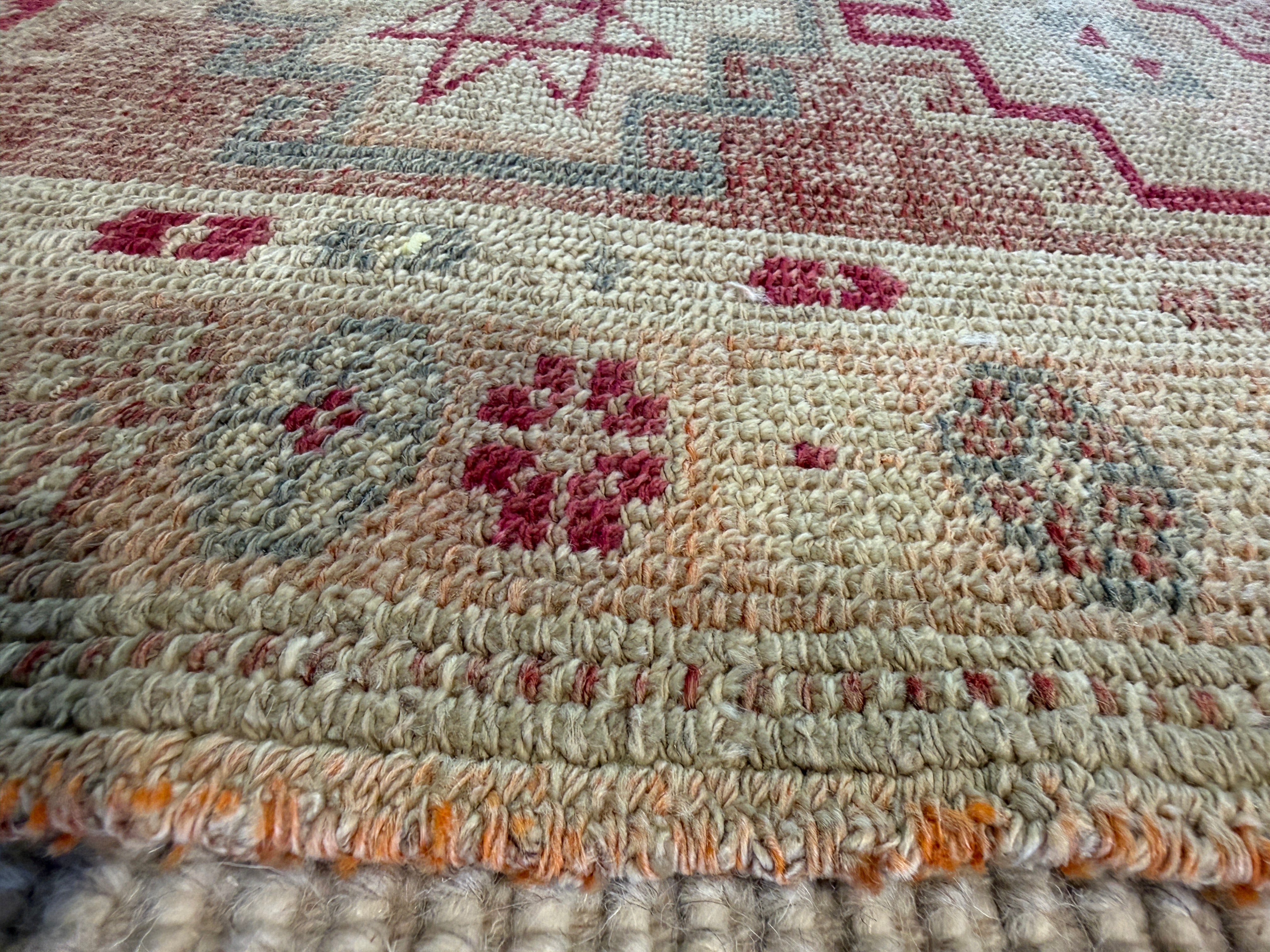 Lisa Ashton 2.8x11.7 Pink Hand-Knotted Vintage Turkish Oushak Runner