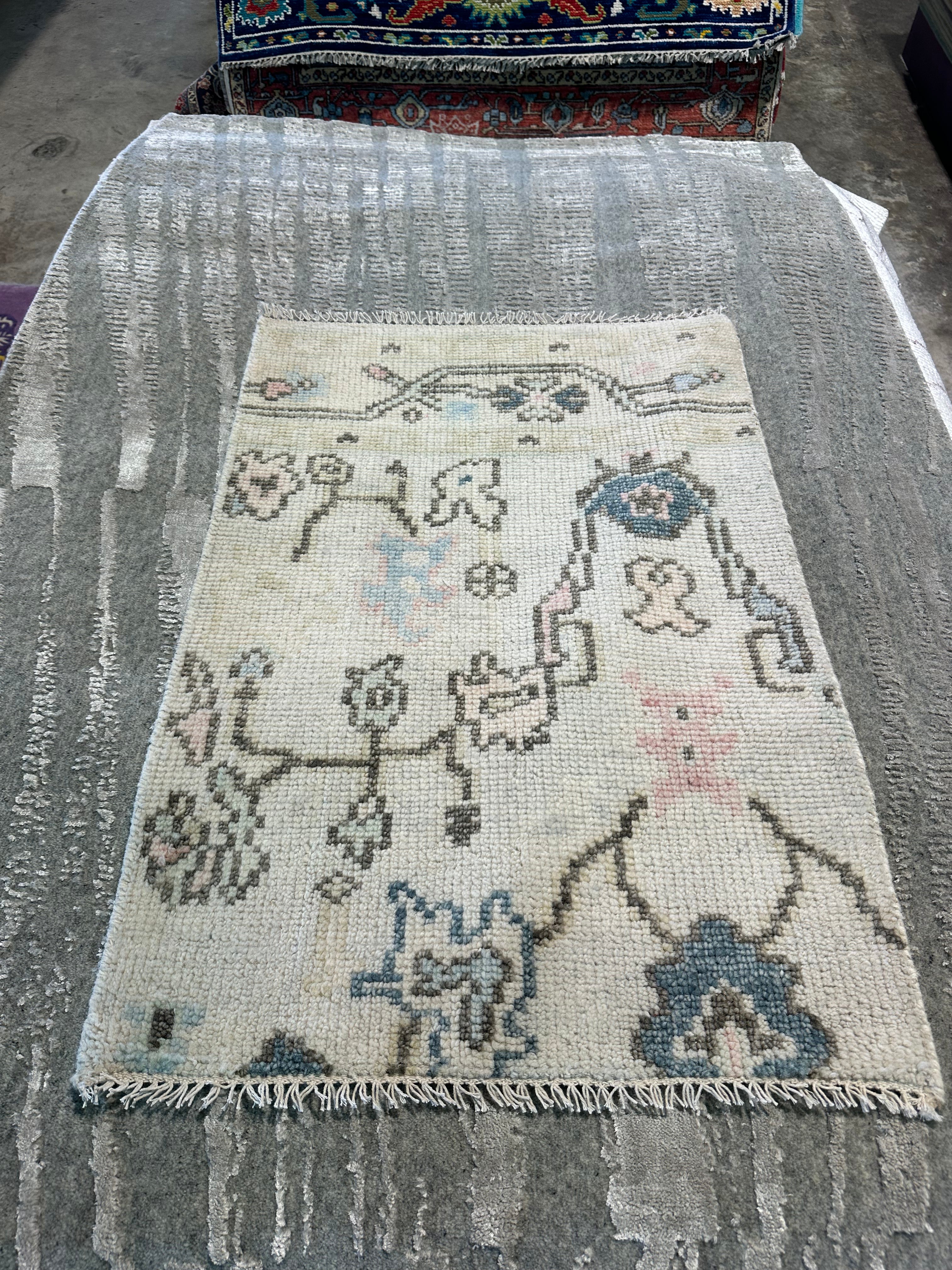 Maggie Boise 2x3 Hand-Knotted Oushak Rug