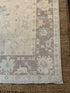 Clare Perkins 8.2x10.2 Blue and Lavender Whitewashed Afghani Oushak