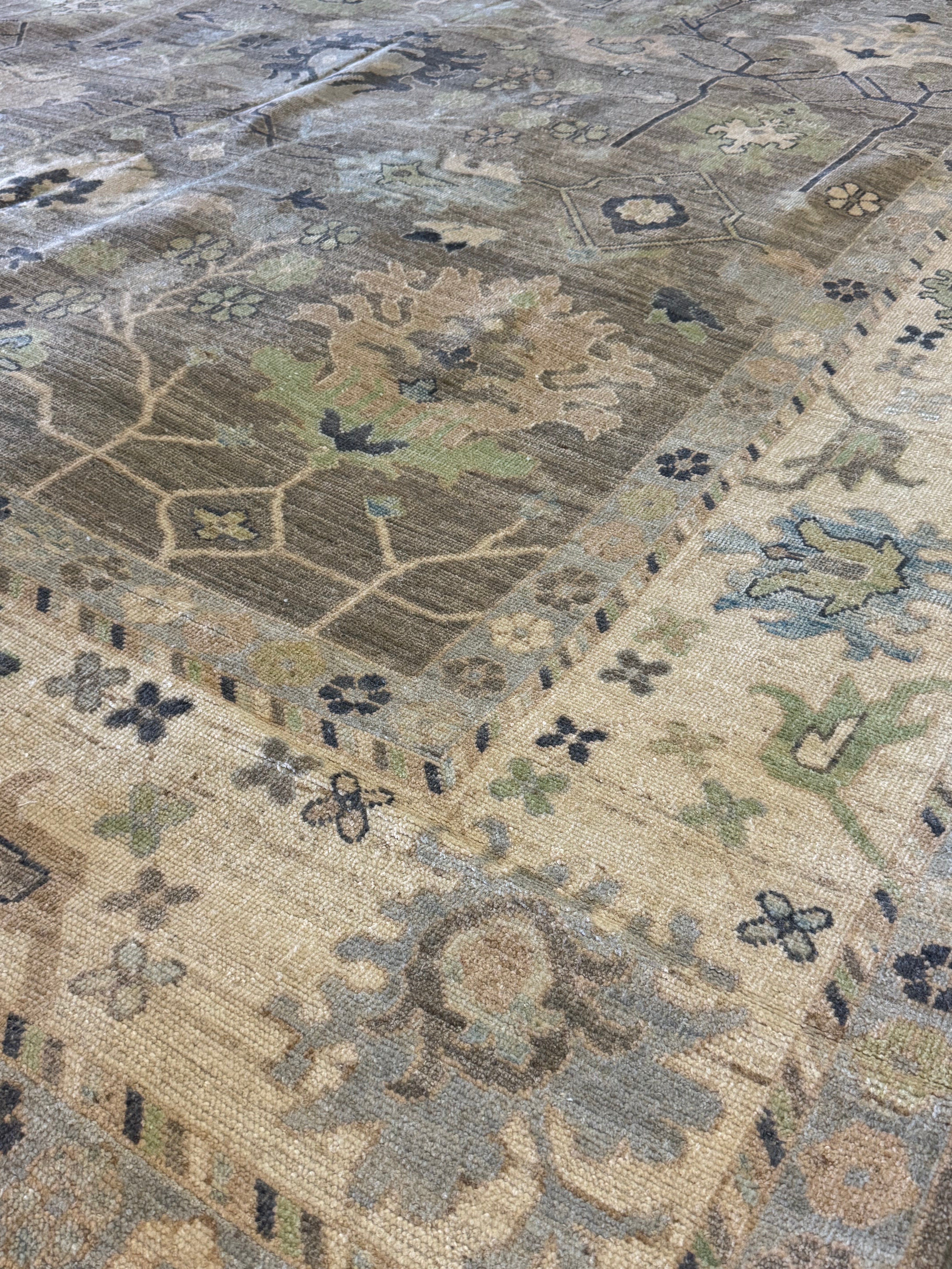 Lauren Weedman 10.2x13.11 Charcoal Whitewashed Afghani Oushak
