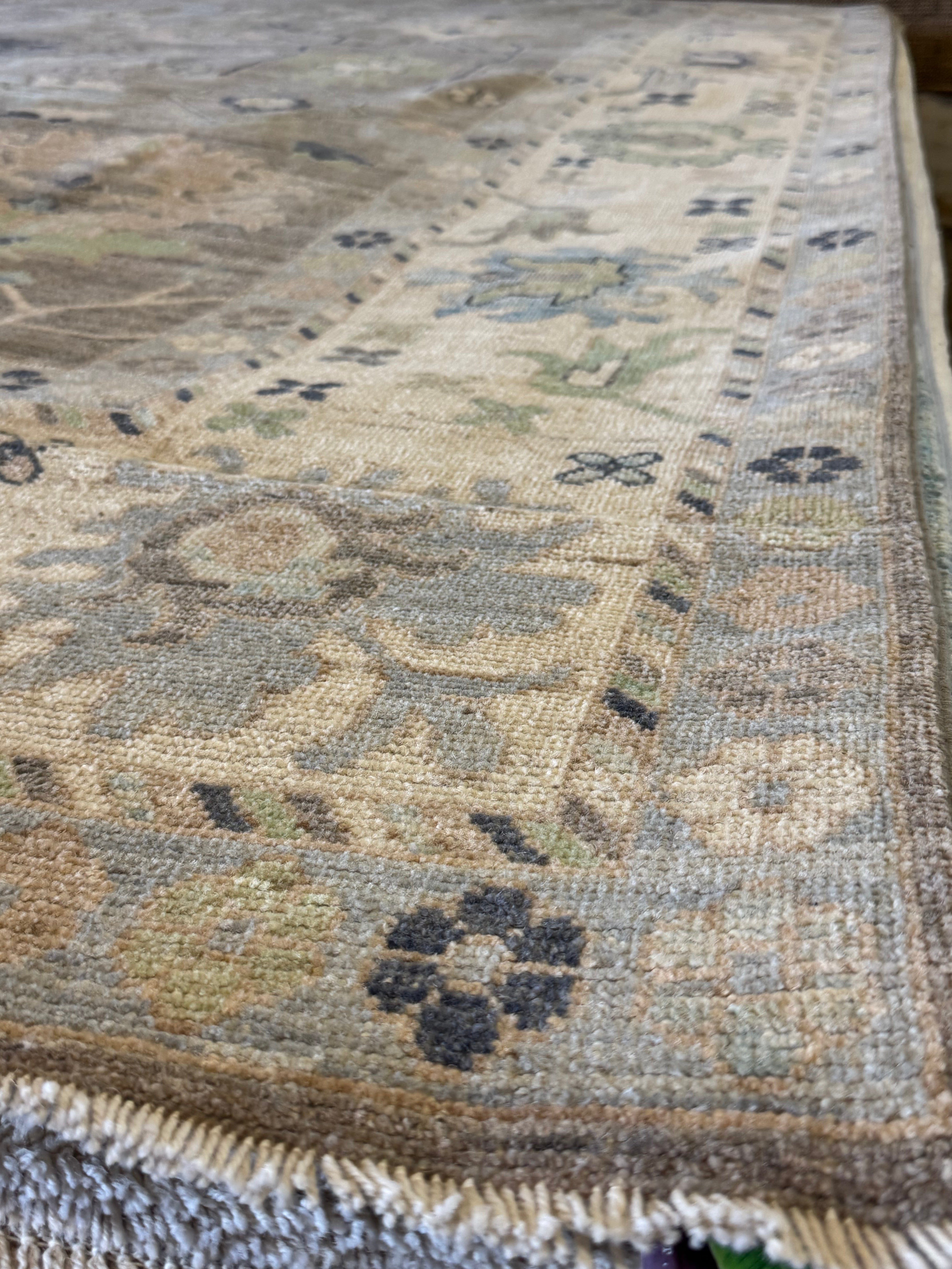 Lauren Weedman 10.2x13.11 Charcoal Whitewashed Afghani Oushak