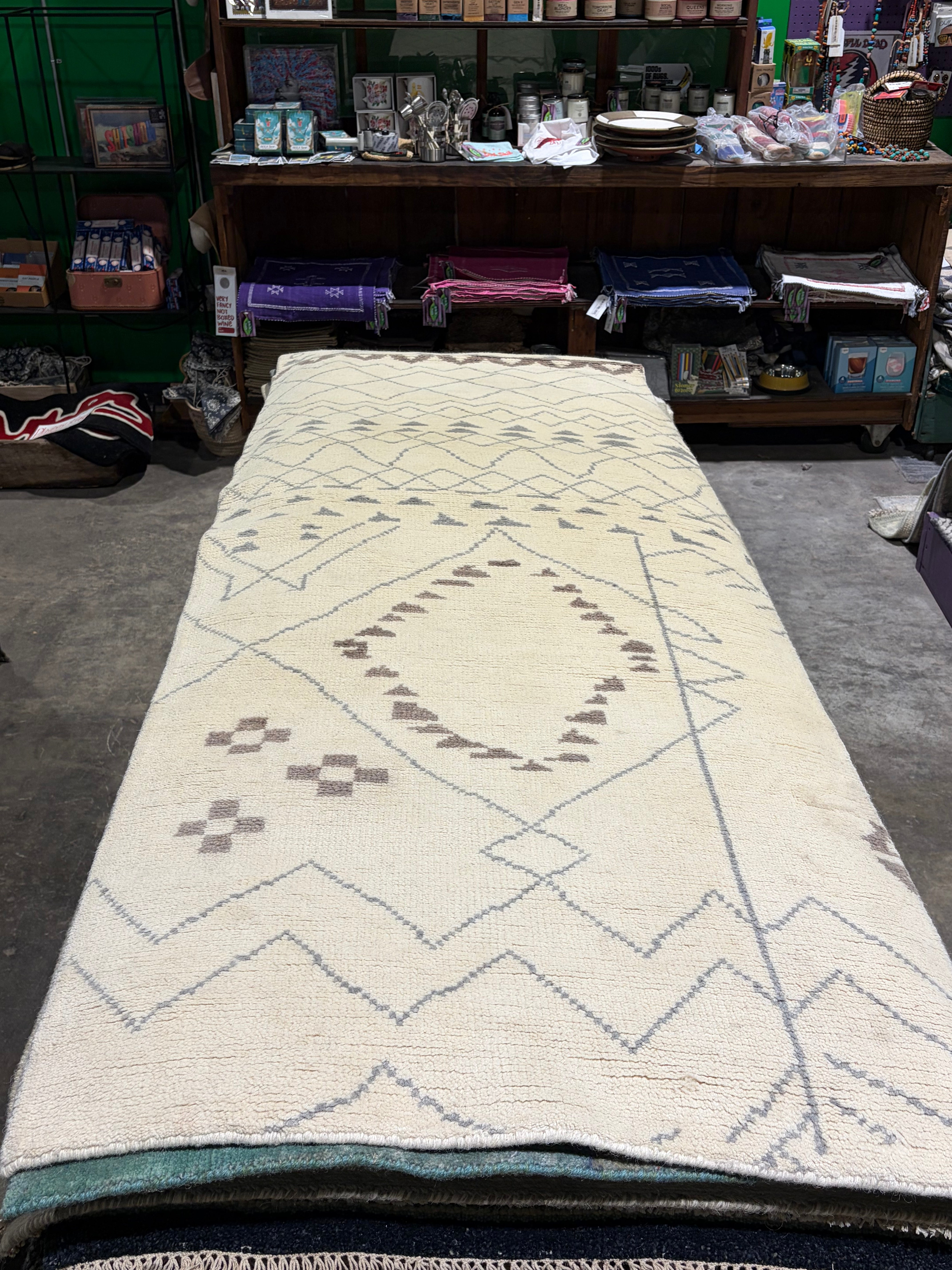 Brian Bellview 5x8 Cream Hand-Knotted Modern Style Rug