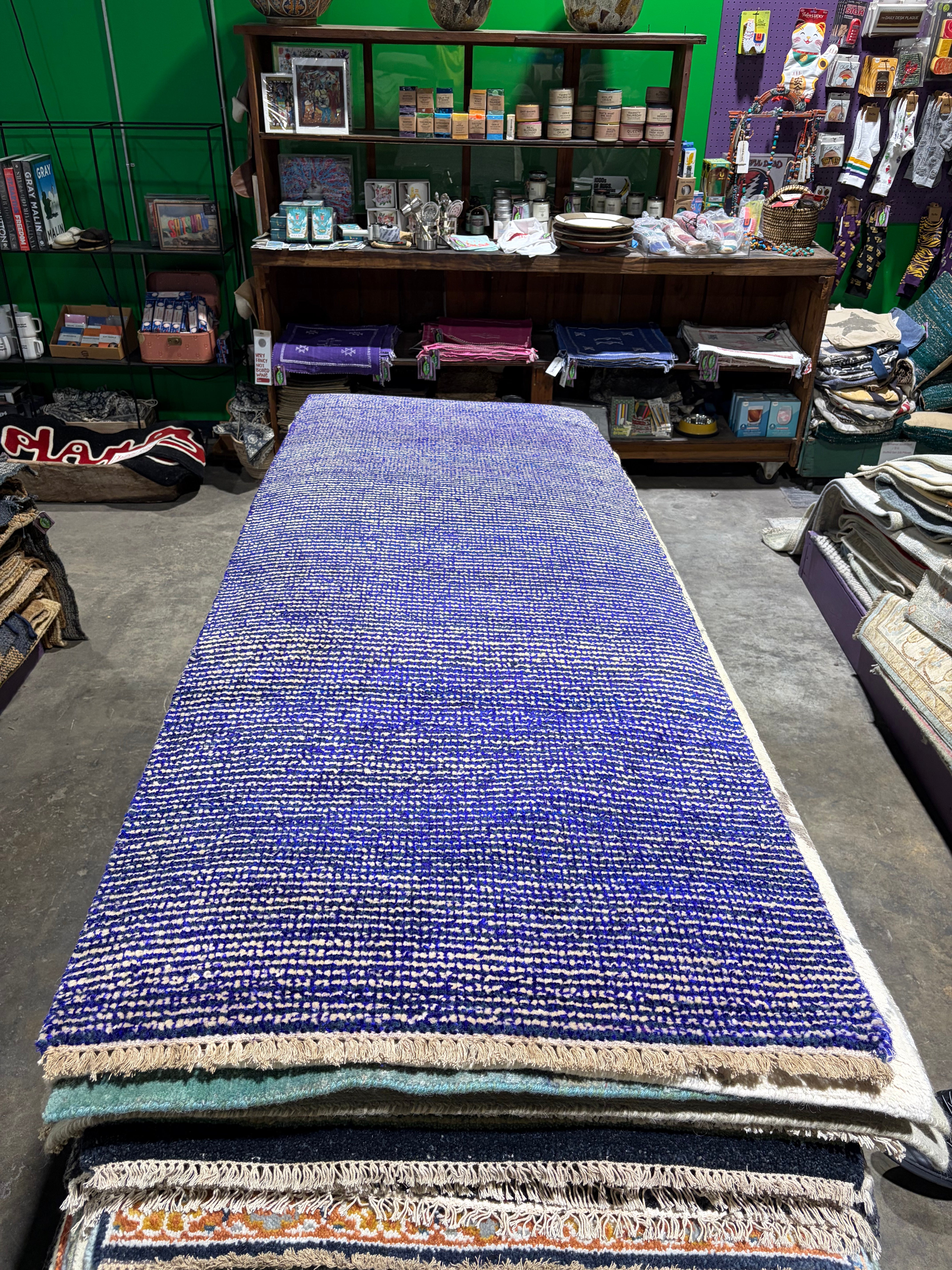 Will Brill 2.9x10 Blue Hand-Knotted Modern Style Runner