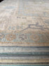 Casandra Barron 9.10x13.9 Cream and Blue Afghani Whitewashed Oushak