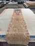 Justine Gramegna 2.7x12.8 Pink Hand-Knotted Vintage Turkish Oushak Runner