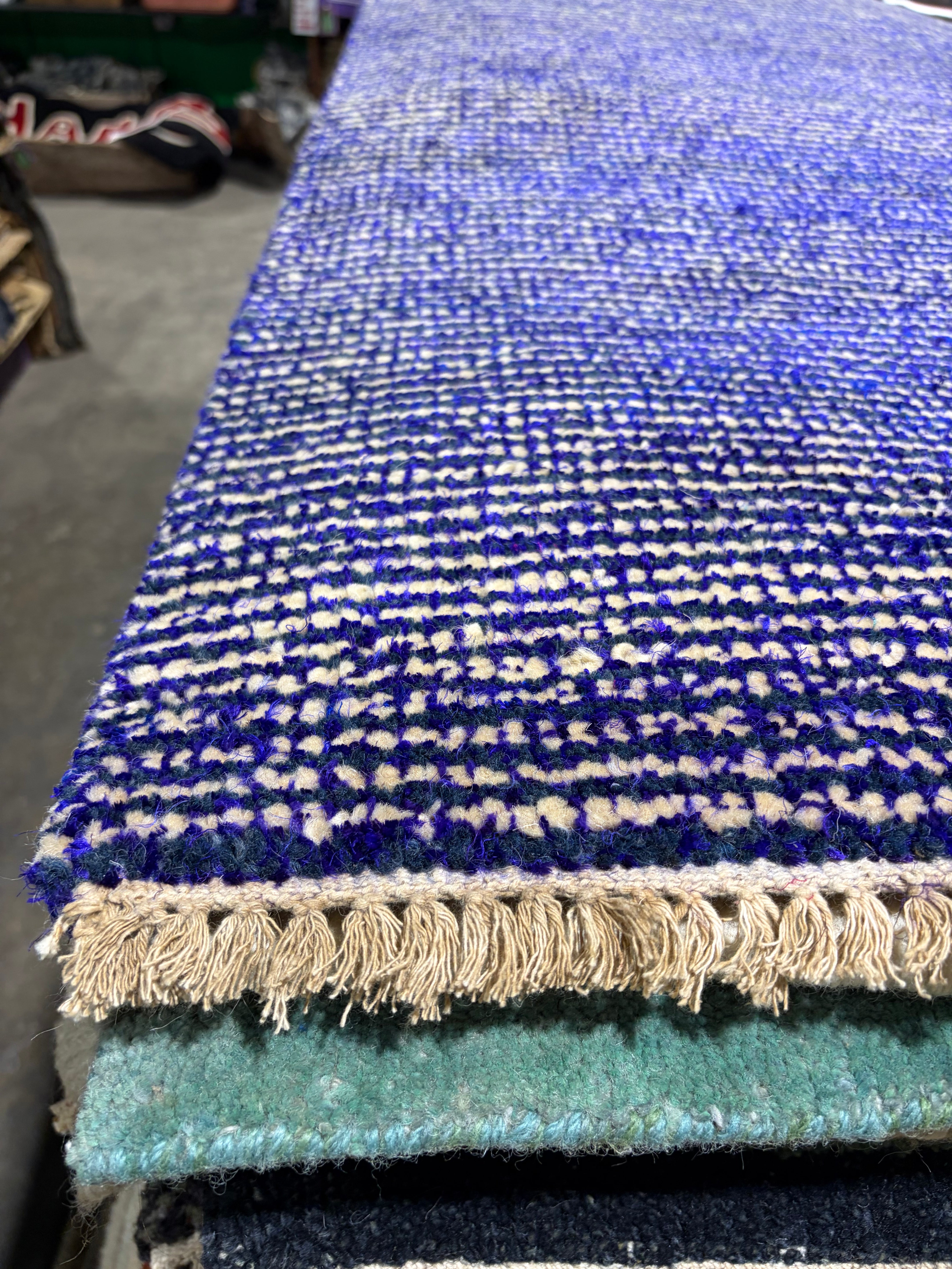 Will Brill 2.9x10 Blue Hand-Knotted Modern Style Runner