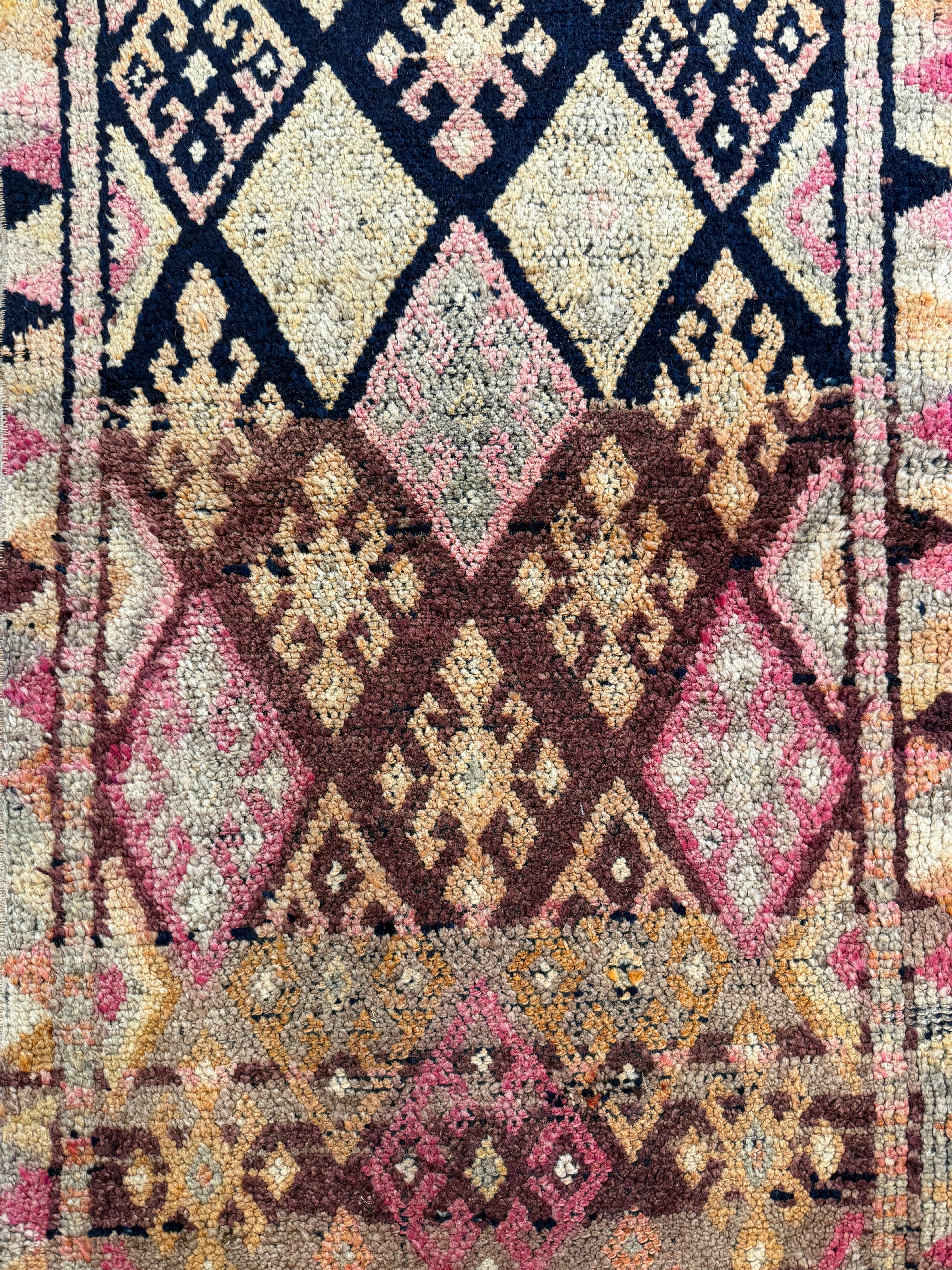 Justine Gramegna 2.7x12.8 Pink Hand-Knotted Vintage Turkish Oushak Runner
