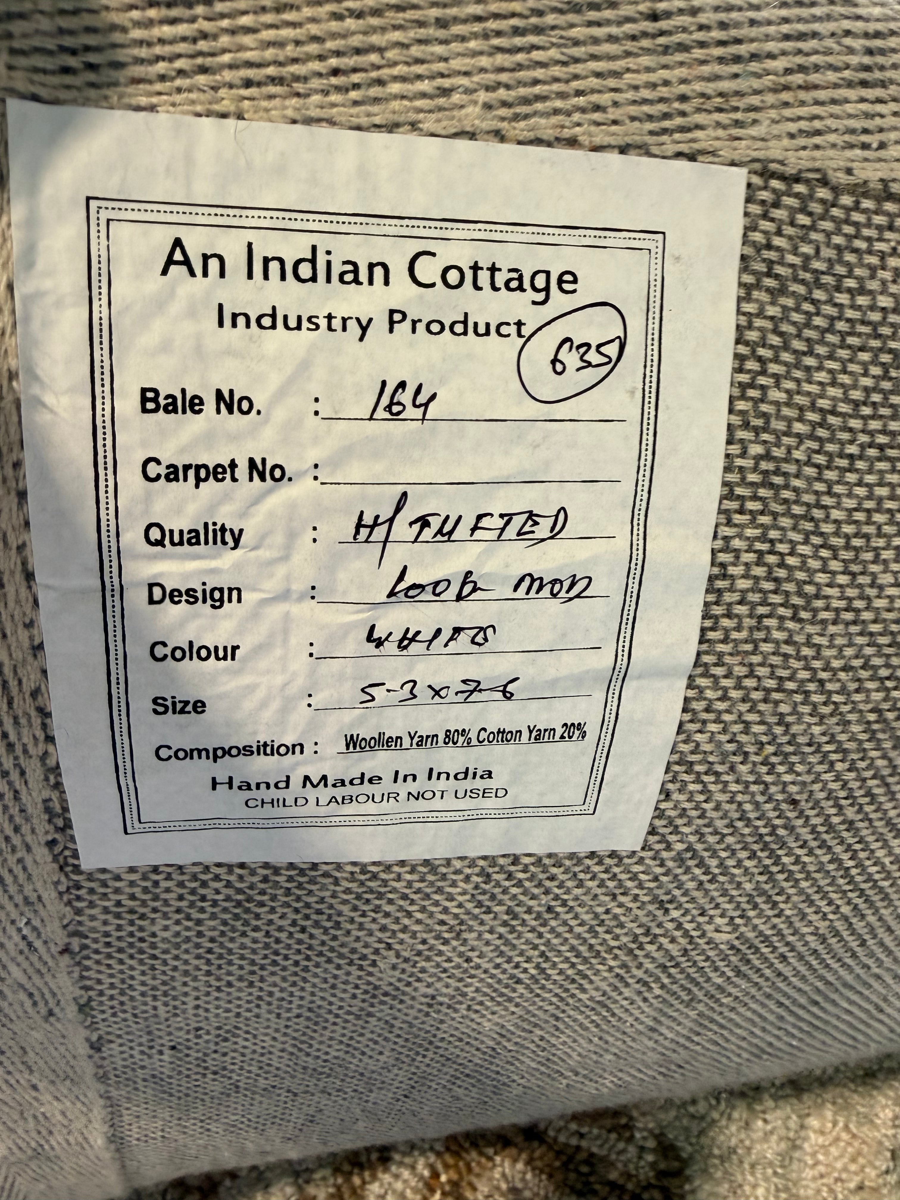 Marva Wright 5.3x7.6 Hand-Tufted Ivory Mix Modern