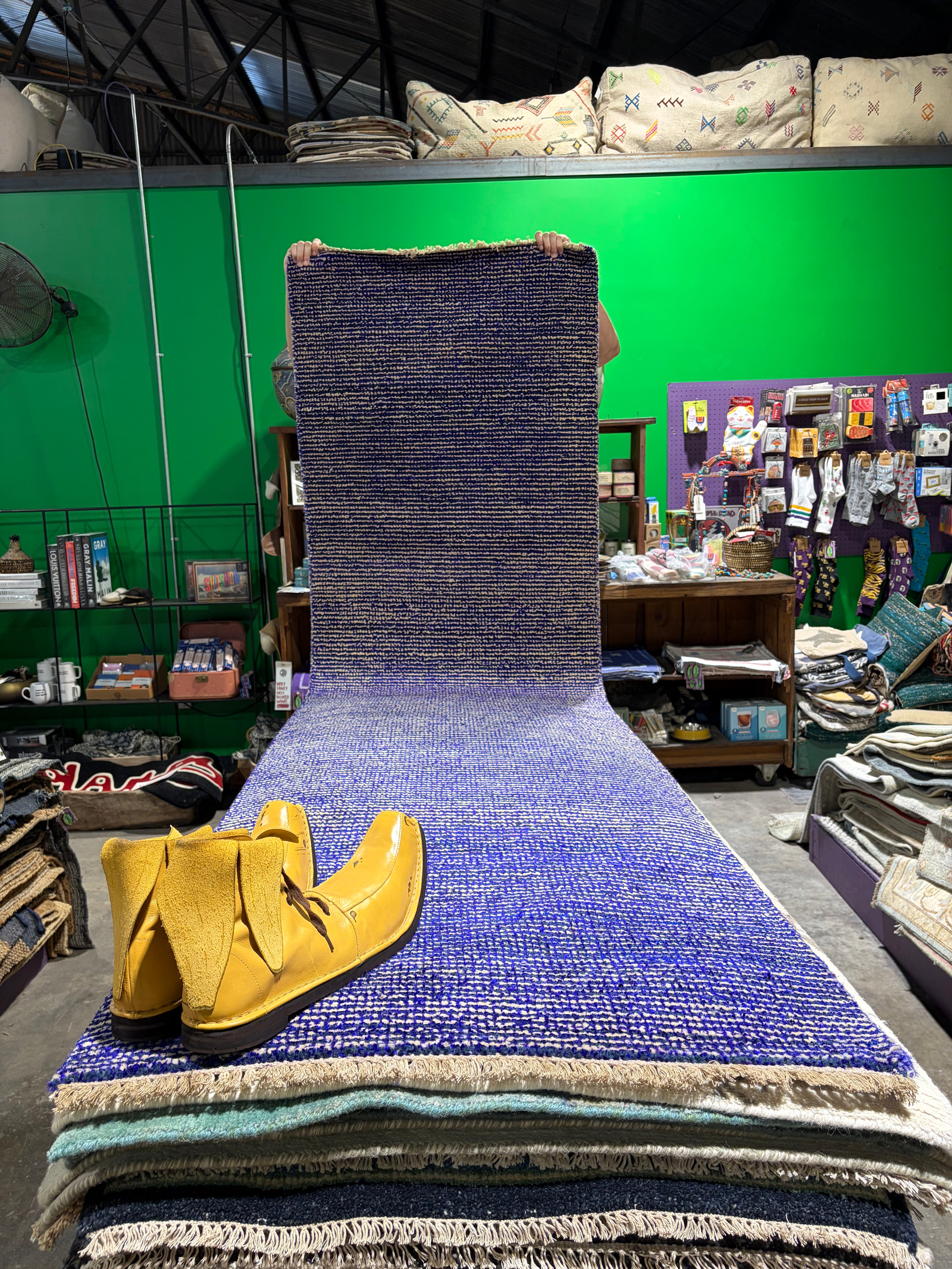 Will Brill 2.9x10 Blue Hand-Knotted Modern Style Runner