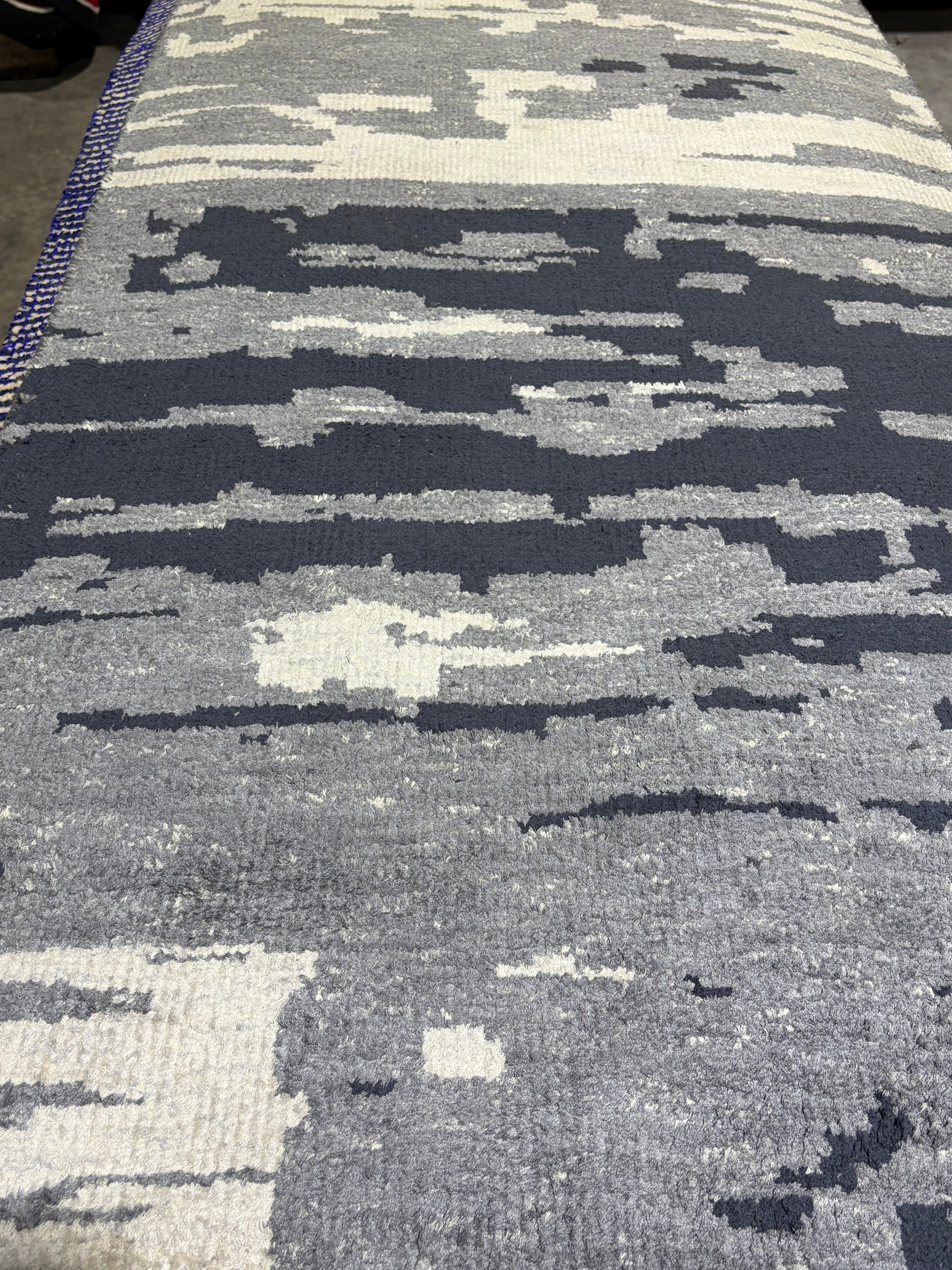 Jim Cody Williams 2.6x10 Grey Hand-Knotted Modern Runner