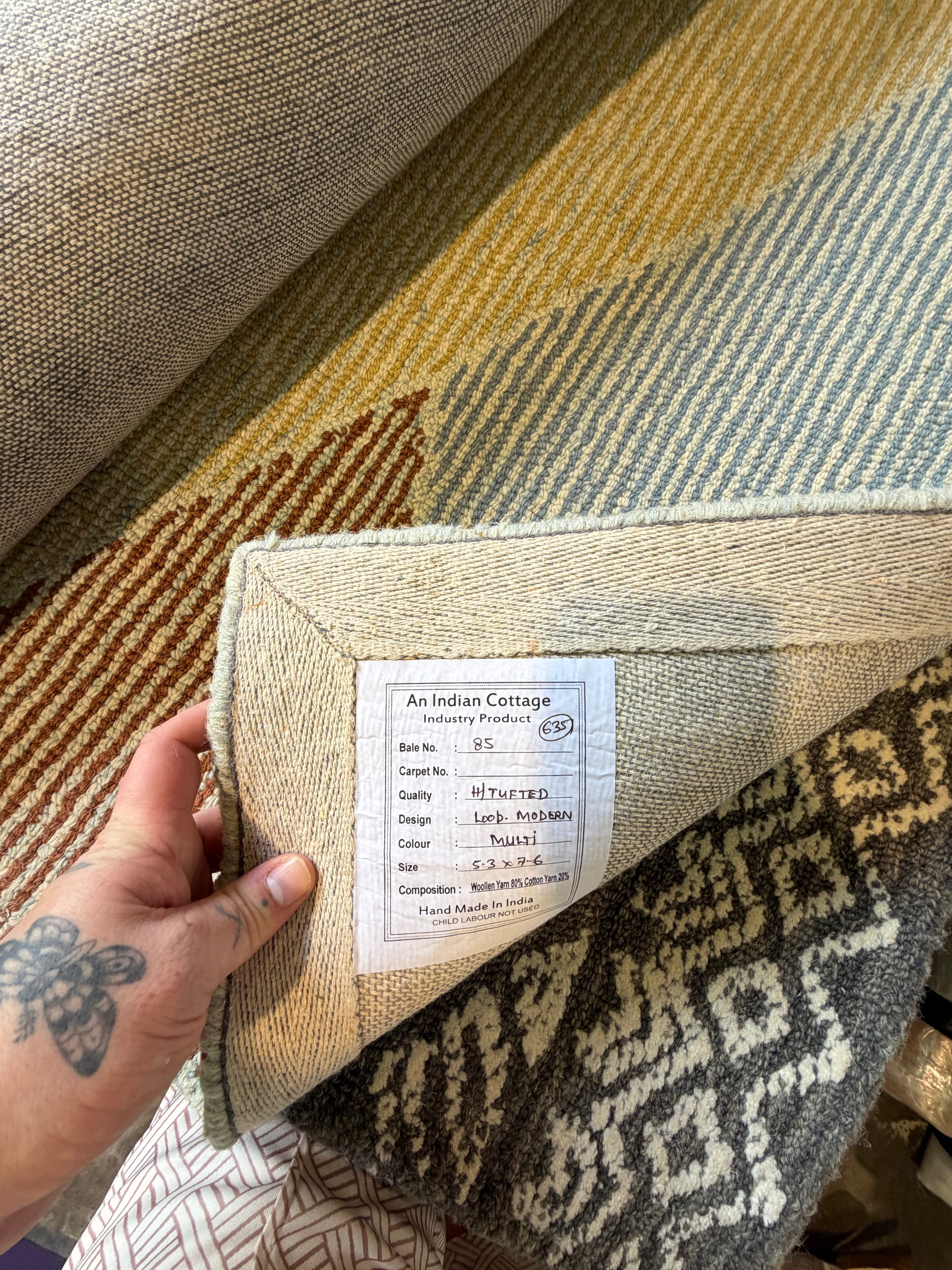 Davis 5.3x7.6 Hand-Tufted Multi-Color