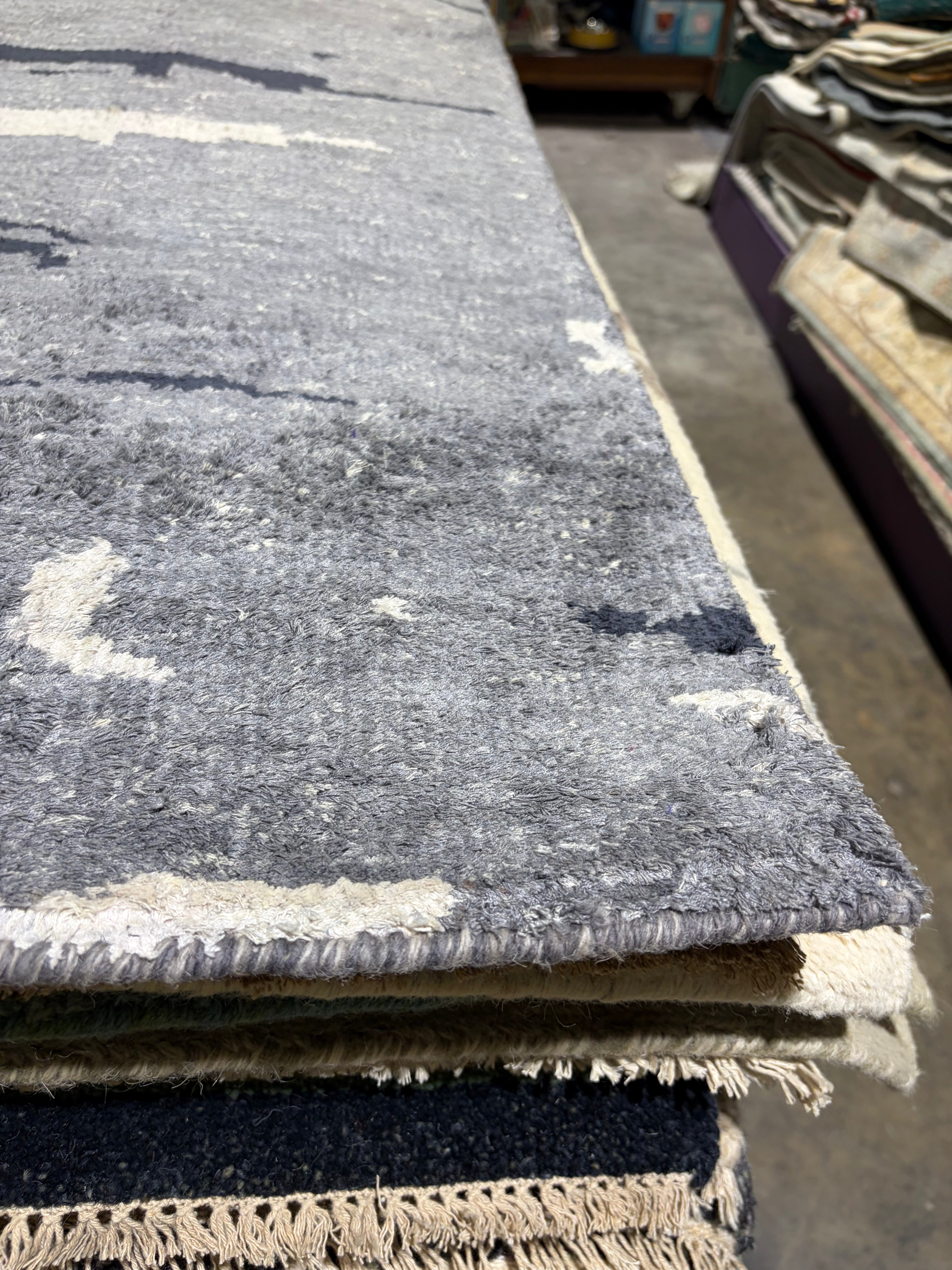 Jim Cody Williams 2.6x10 Grey Hand-Knotted Modern Runner