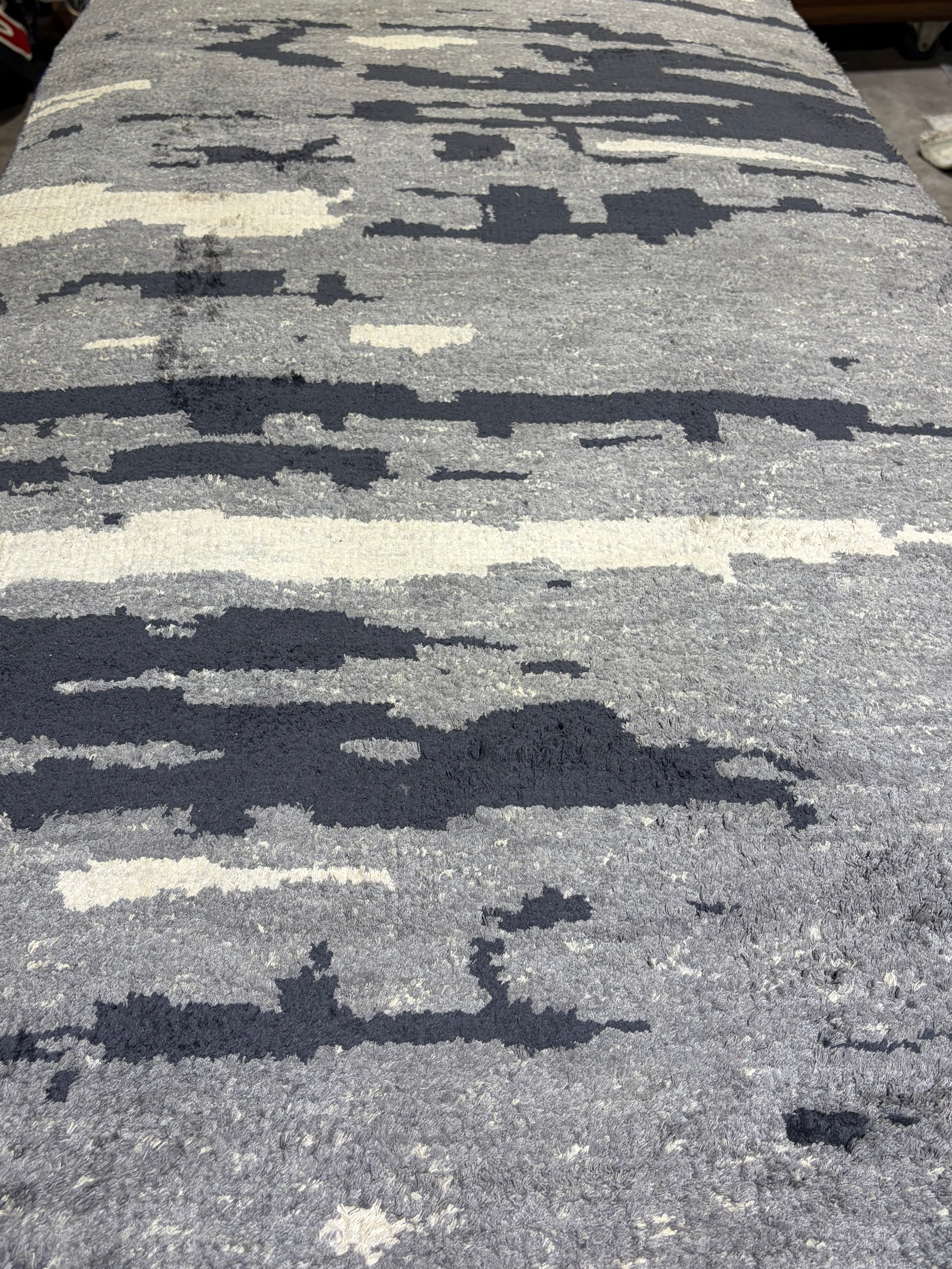 Jim Cody Williams 2.6x10 Grey Hand-Knotted Modern Runner