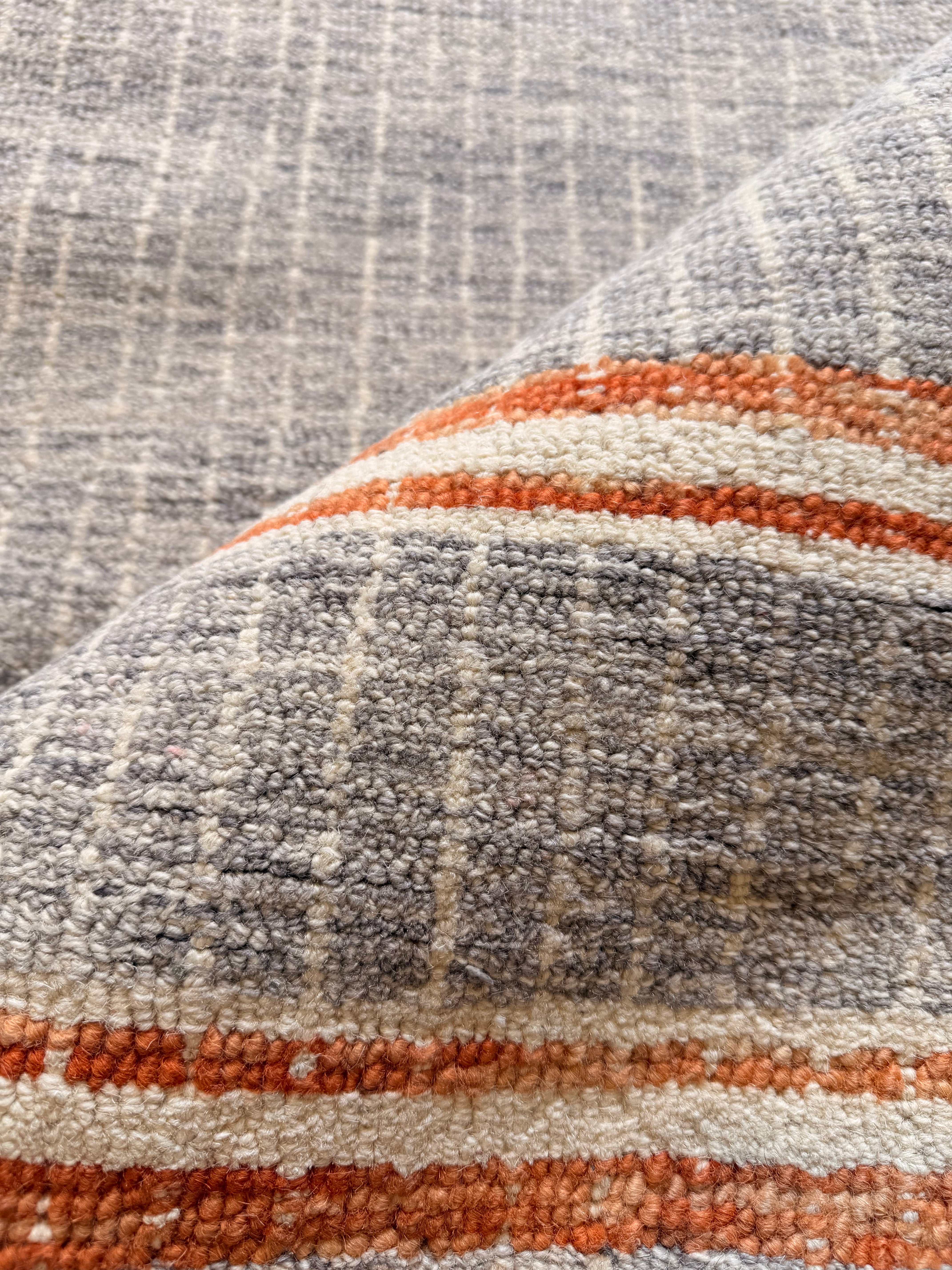 Darius 5x7 Hand-Tufted Wool Light Blue Stripe