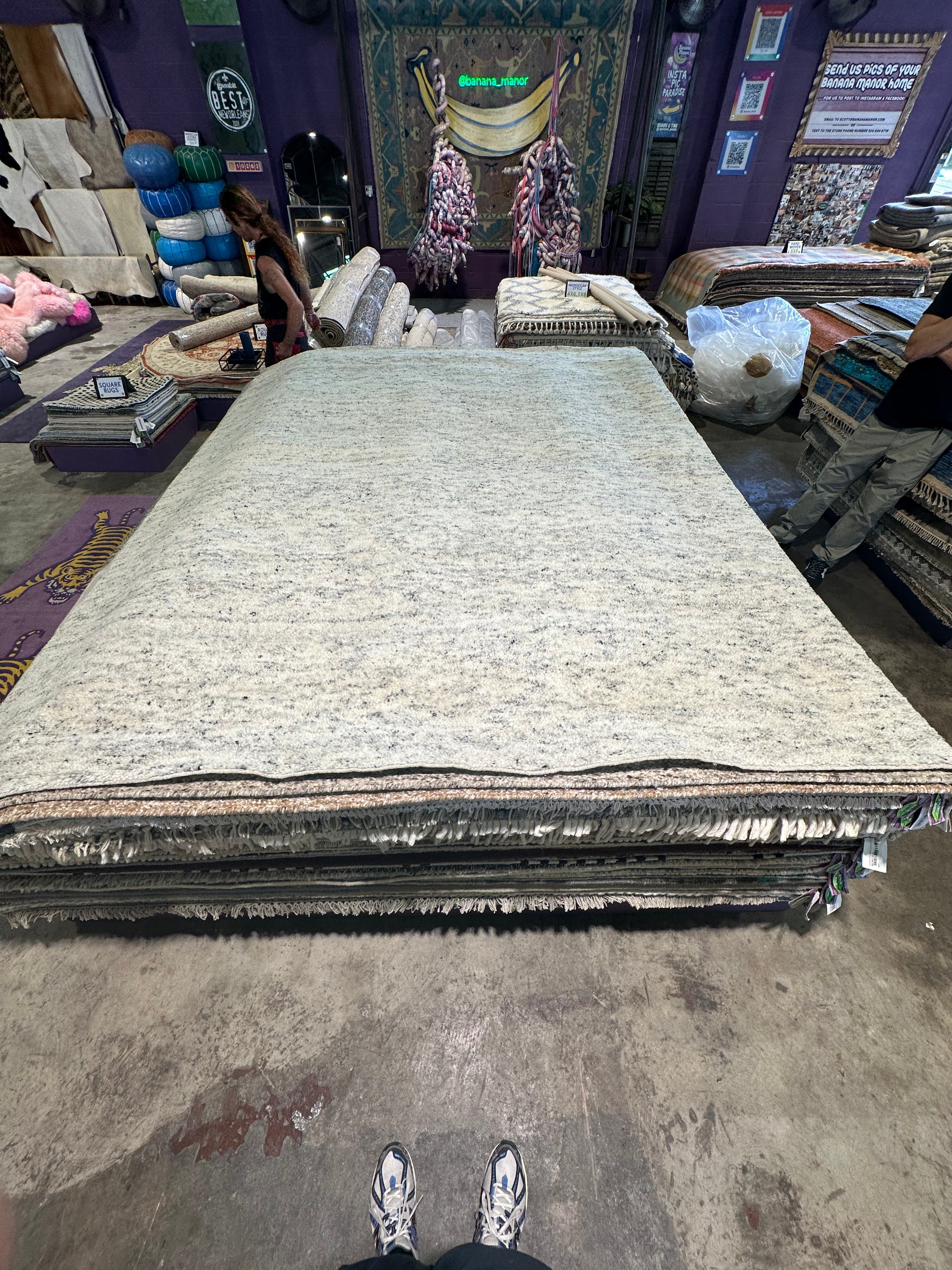 Nate Jacobs Dark Grey Handwoven Modern Durrie Rug (Multiple Sizes)