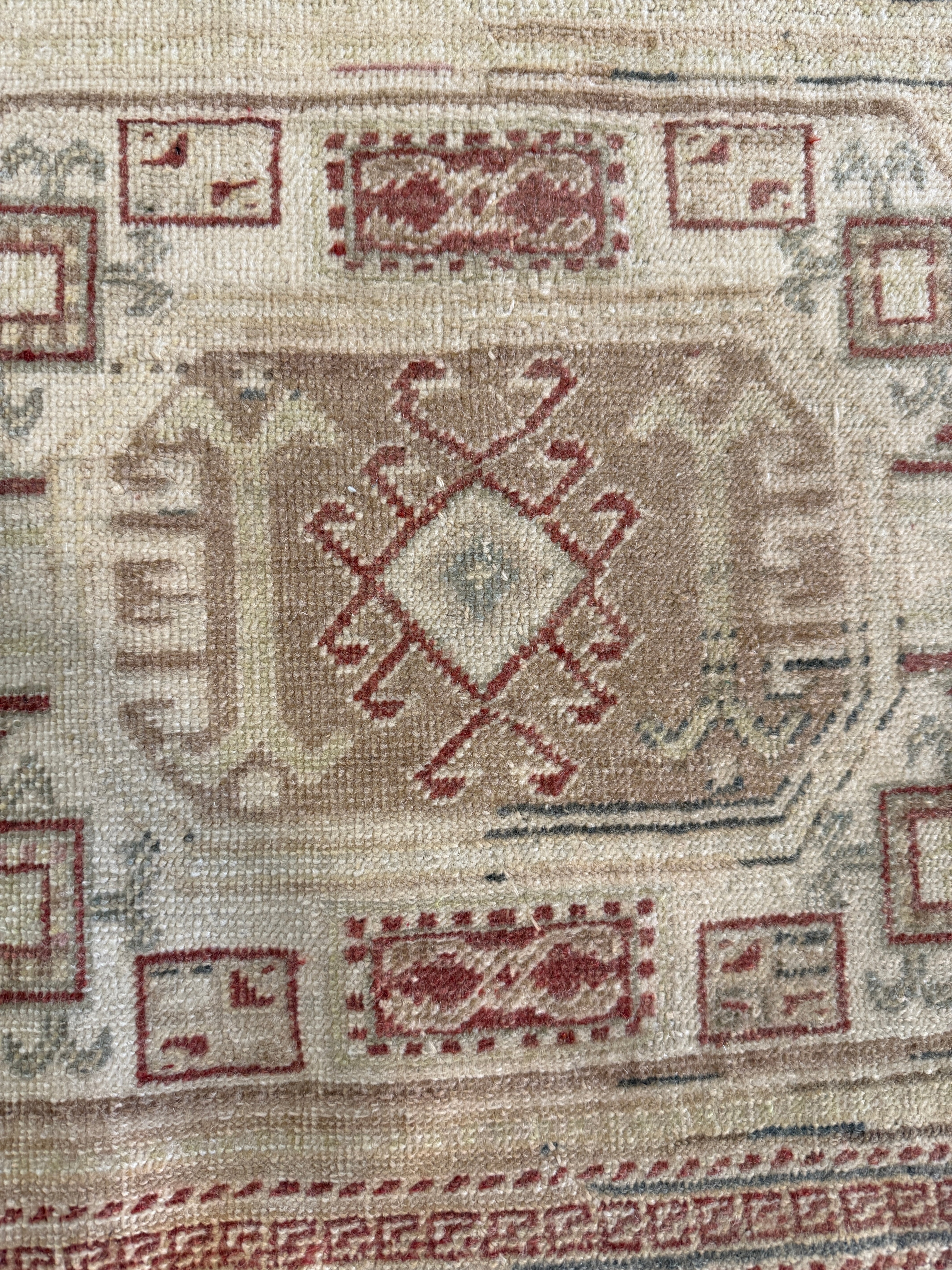 Marion Schurade 6.6x9.4 Red Hand-Knotted Vintage Turkish Oushak