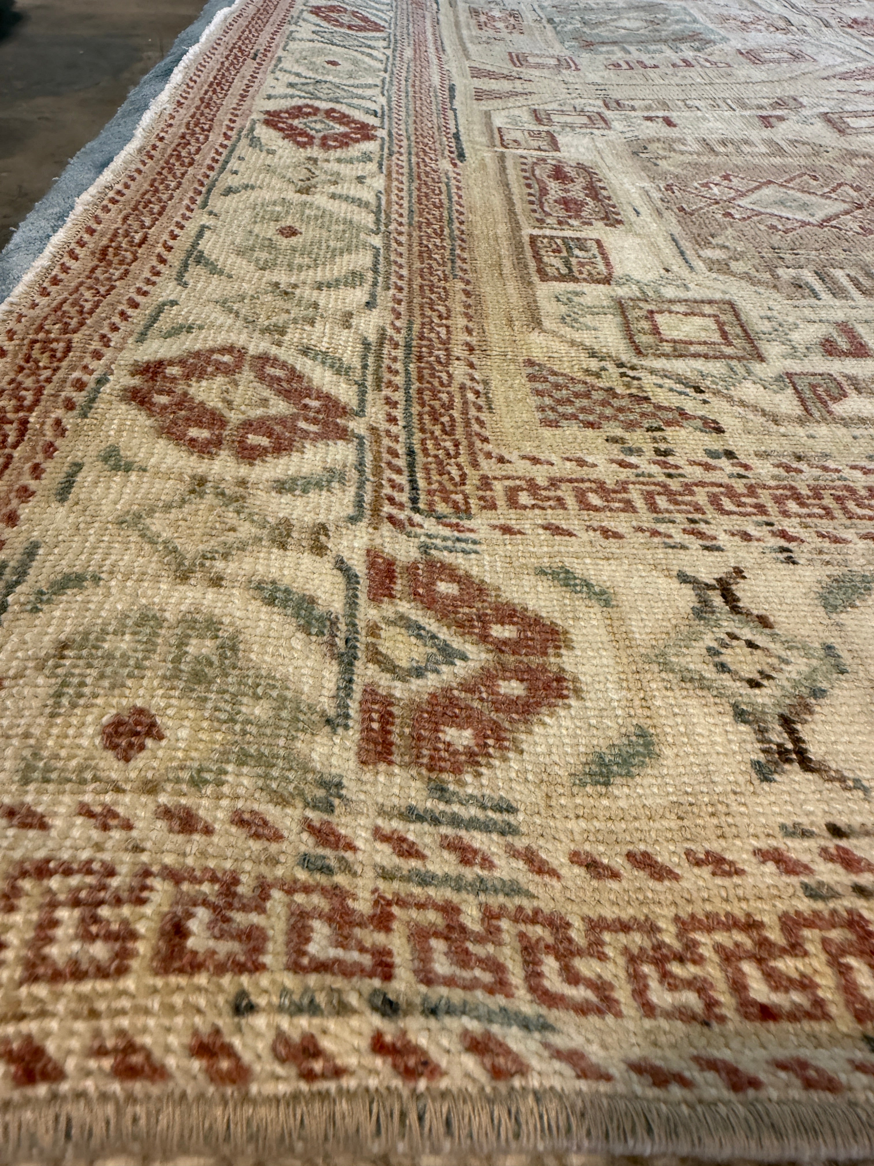 Marion Schurade 6.6x9.4 Red Hand-Knotted Vintage Turkish Oushak