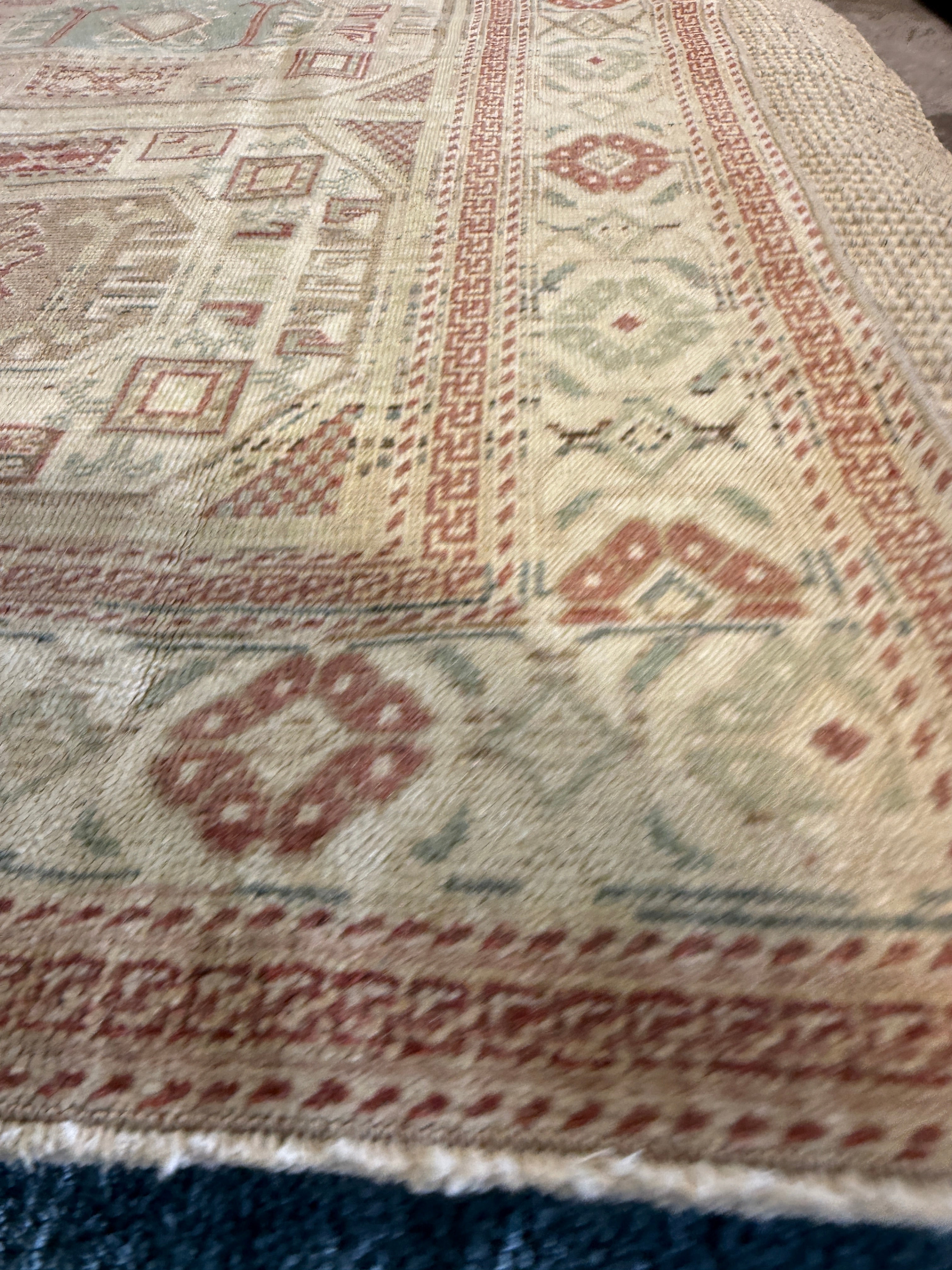 Marion Schurade 6.6x9.4 Red Hand-Knotted Vintage Turkish Oushak