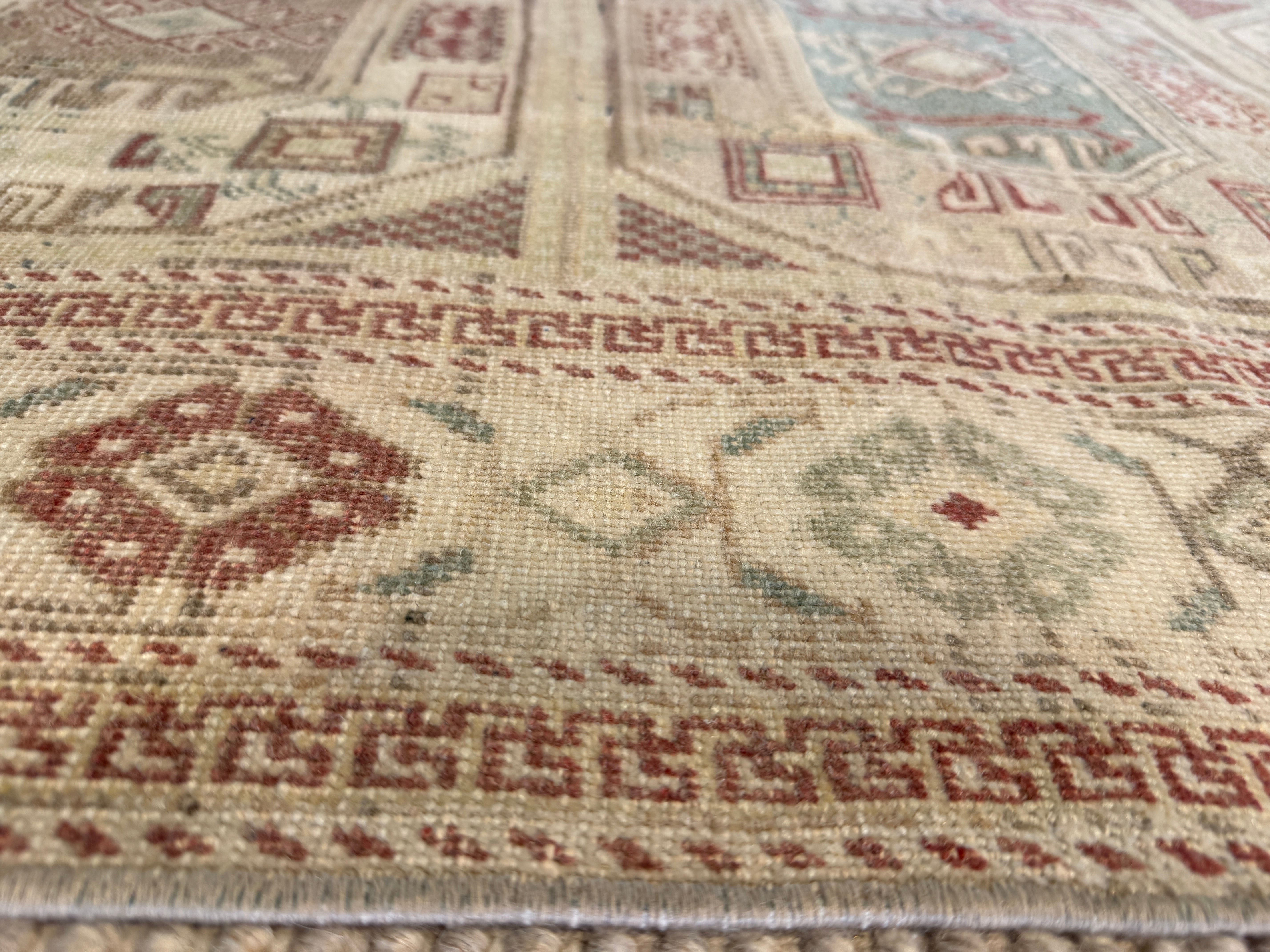 Marion Schurade 6.6x9.4 Red Hand-Knotted Vintage Turkish Oushak
