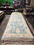 Brianna Kellum 3x20 Blue Hand-Knotted Oushak Runner