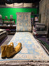 Brianna Kellum 3x20 Blue Hand-Knotted Oushak Runner