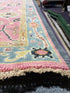 Astrid Weissman 2.6x11.9 Pink Hand-Knotted Oushak Runner
