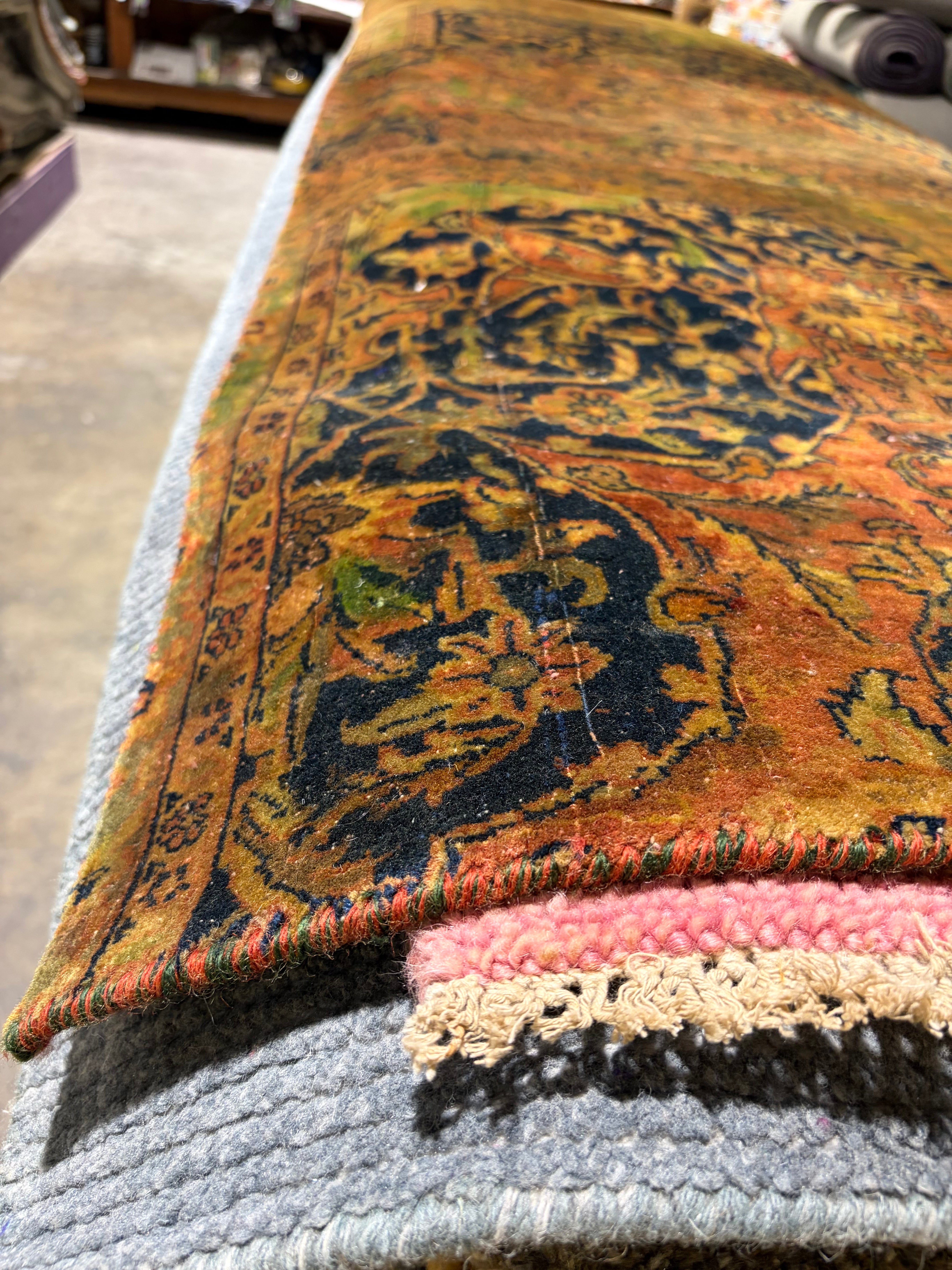 Justine Lupe 3x10.6 Rust Hand-Knotted Oushak Runner
