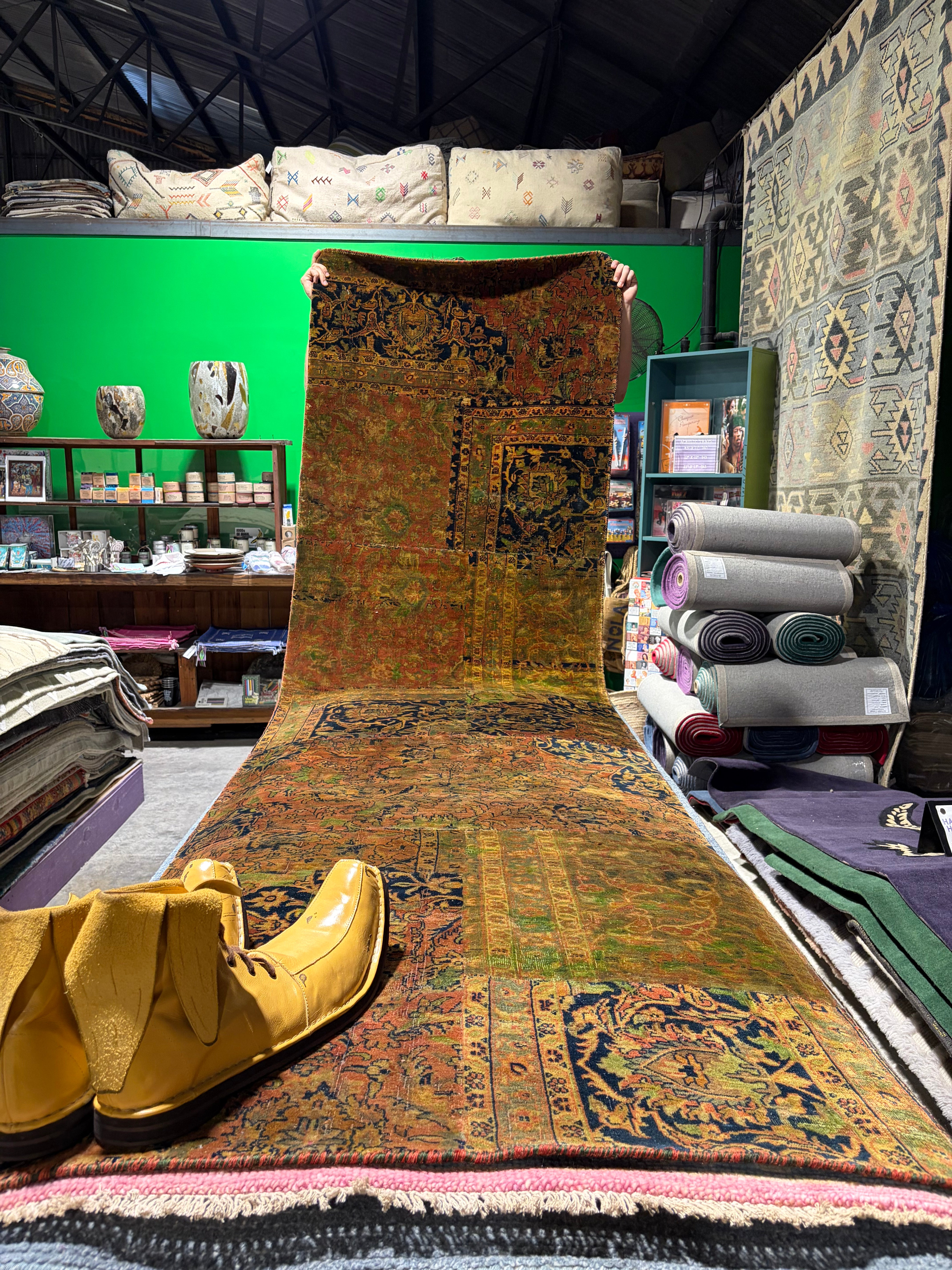 Justine Lupe 3x10.6 Rust Hand-Knotted Oushak Runner