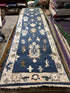 Emily Nelson 2.6x12.3 Blue Hand-Knotted Oushak Runner