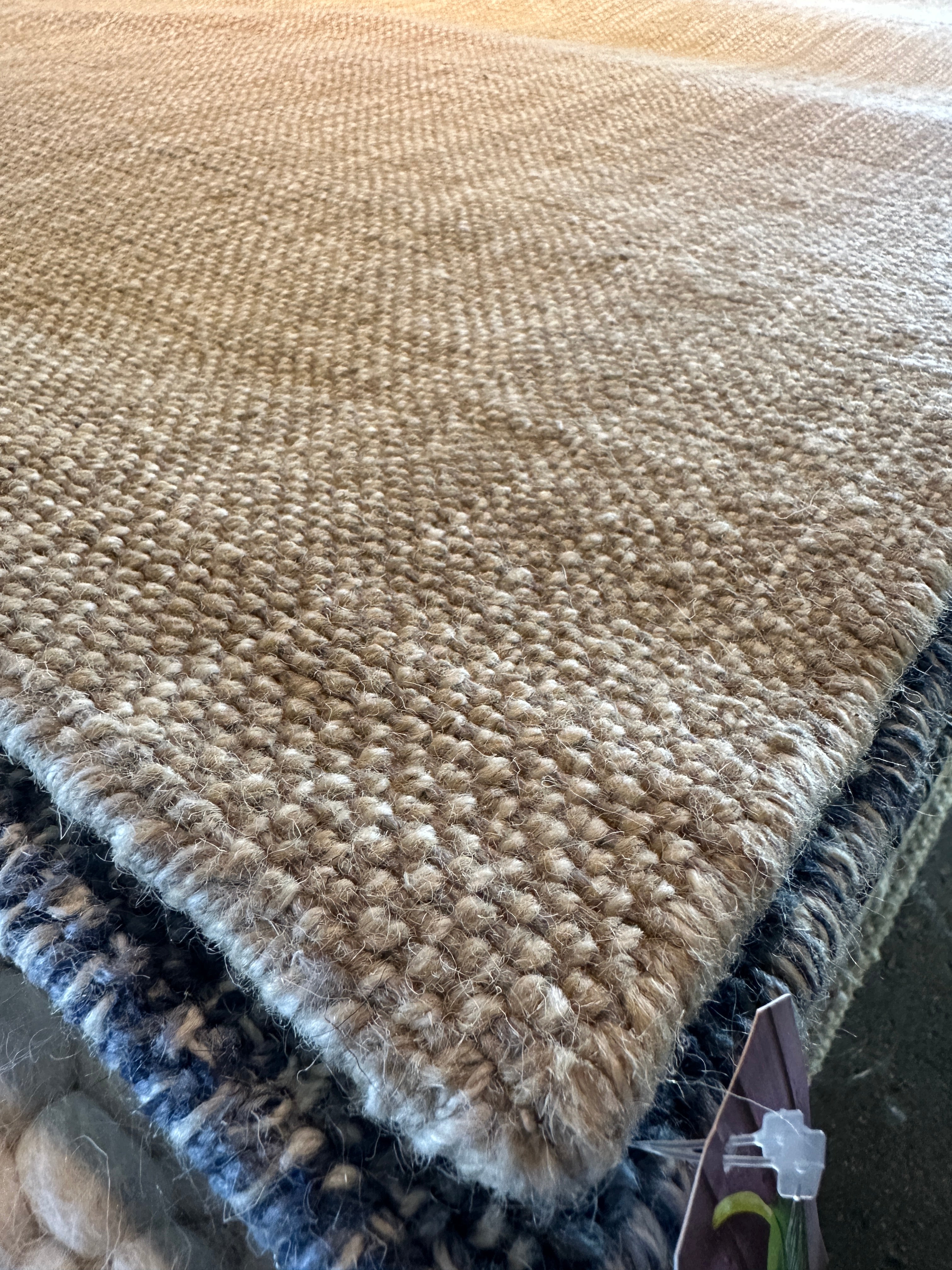 Truck Hunter 8x10 Hand-Woven Durrie Textured Beige