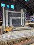 Kristoff 7.9x10 Hand-Knotted Grey & Silver Geometrical