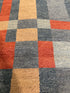 Mathias 8x10 Hand-Knotted Blue & Rust Geometrical