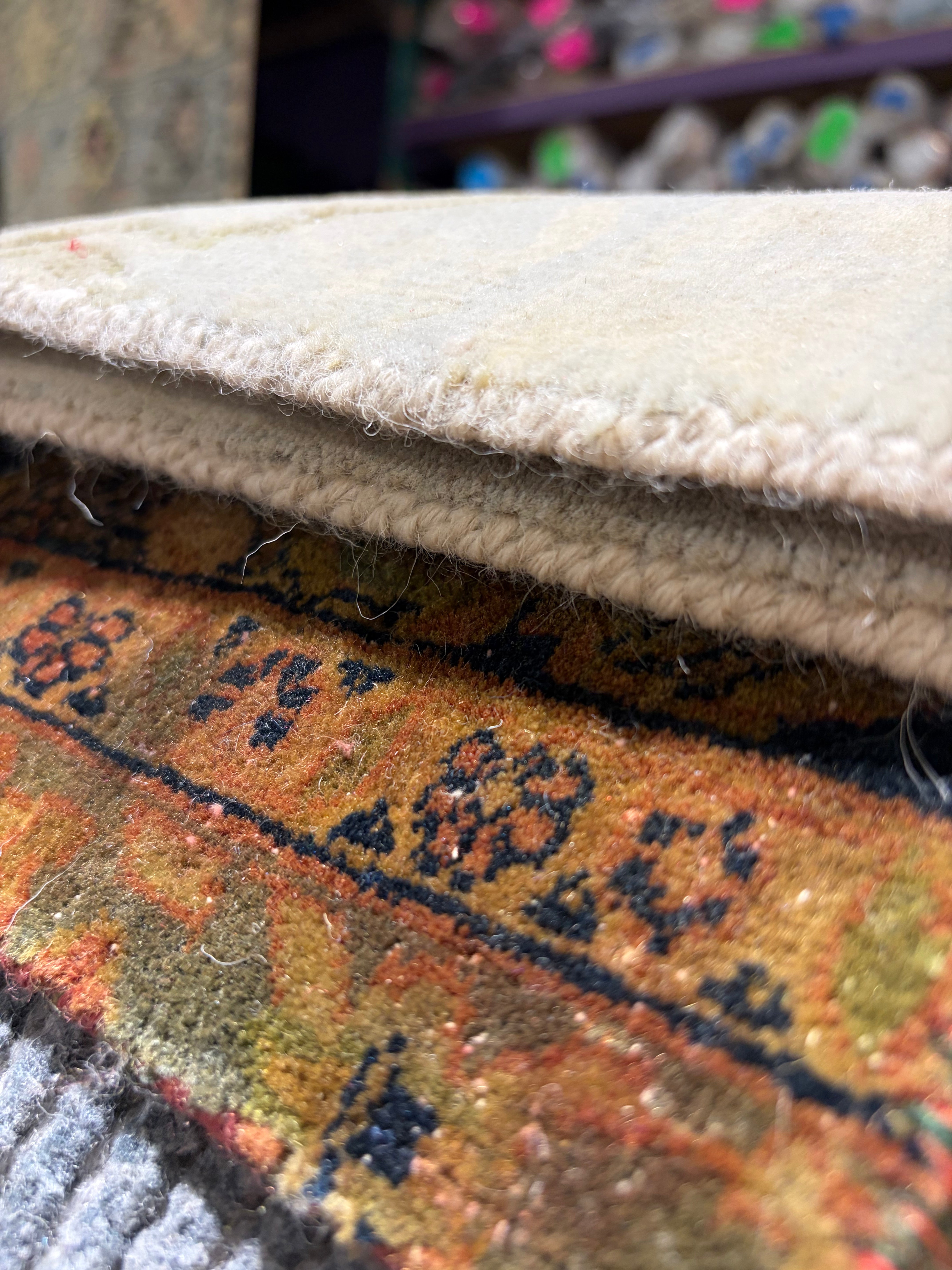 Richard Bloom Cream Hand-Knotted Modern Style Runner - Multiple Sizes