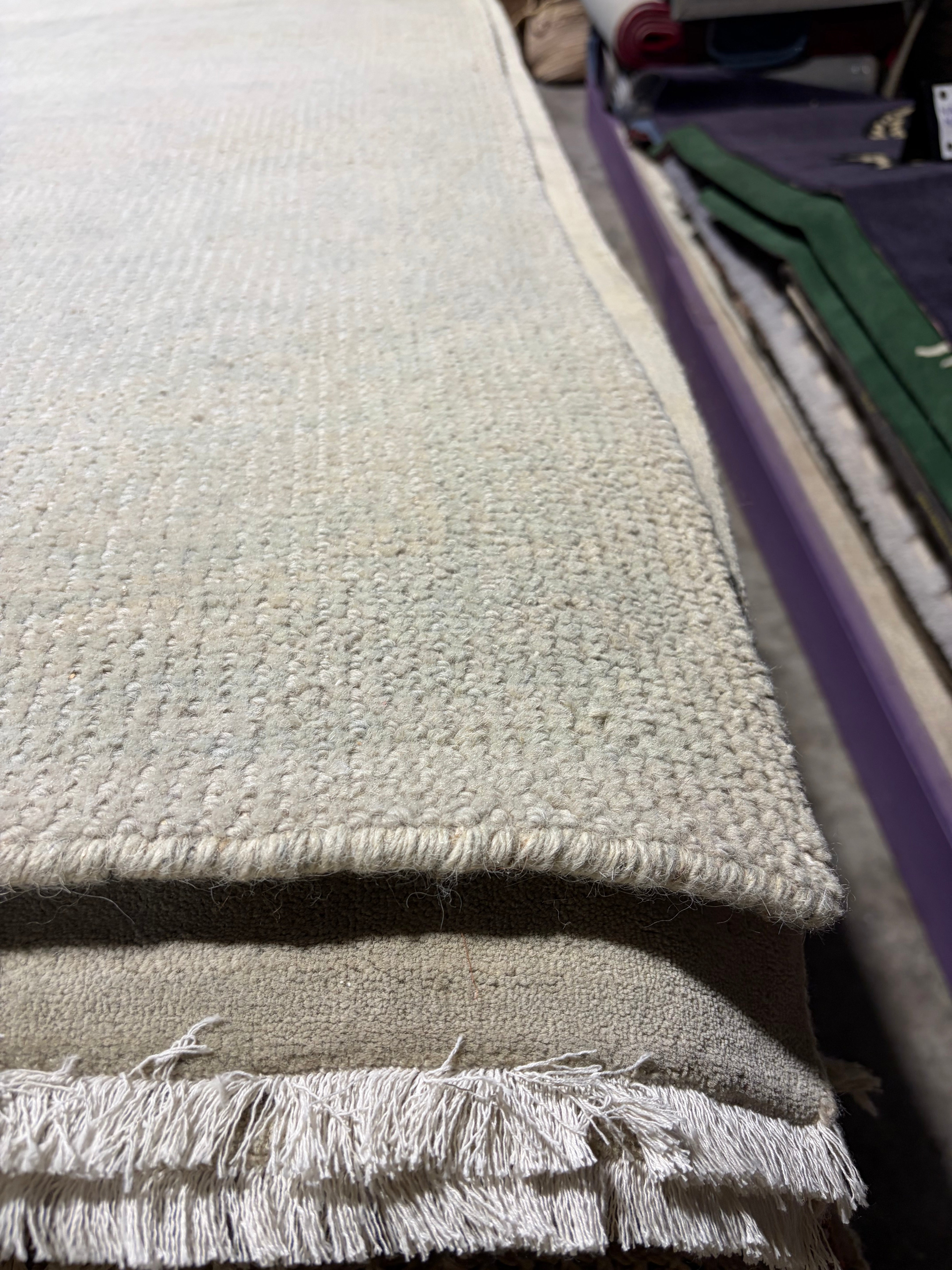 Barbara Loop Grey Hand-Knotted Oushak Runner - Multiple Sizes