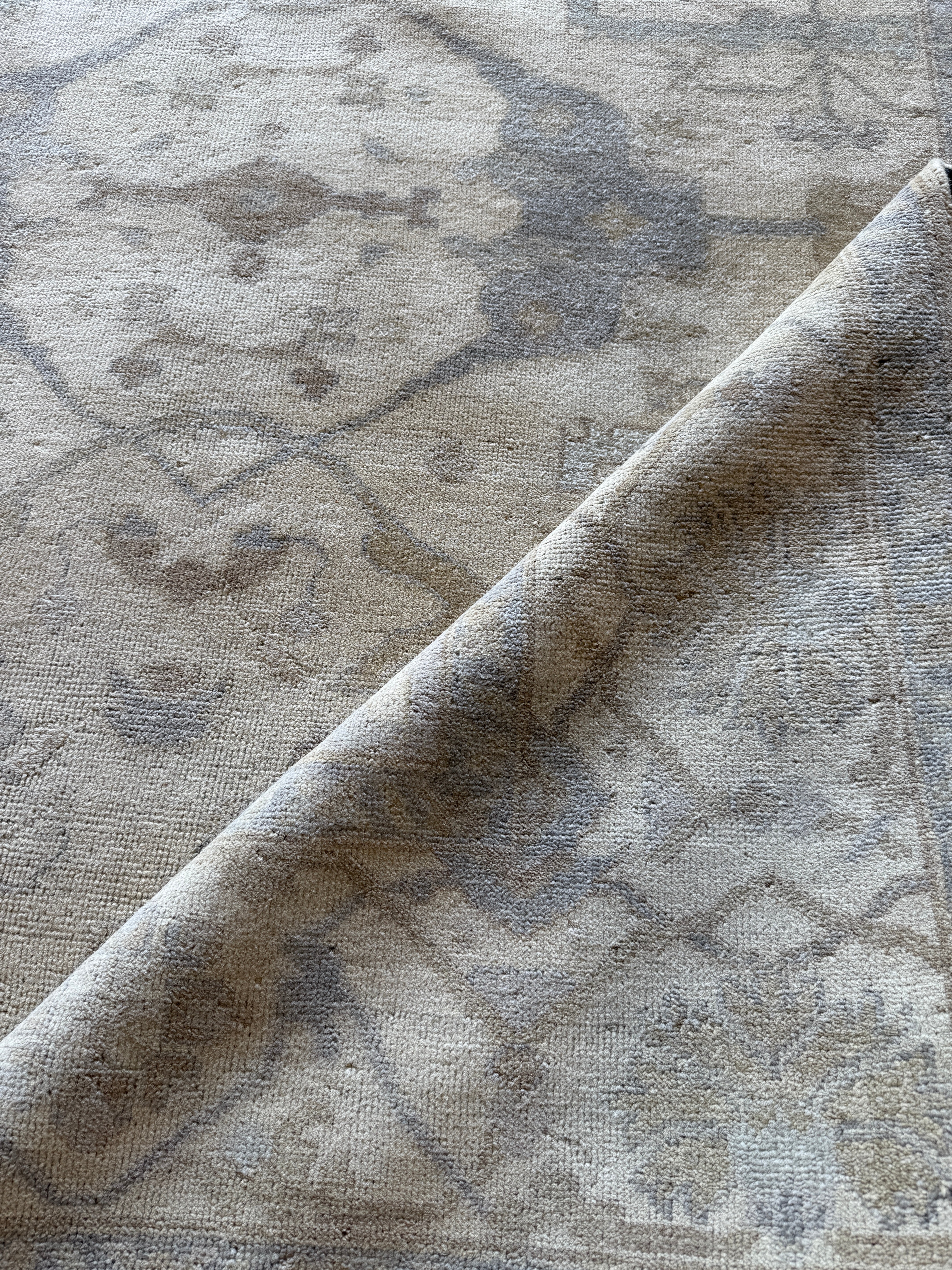 Traci Connell 8x10 Beige Hand-Knotted Oushak Rug