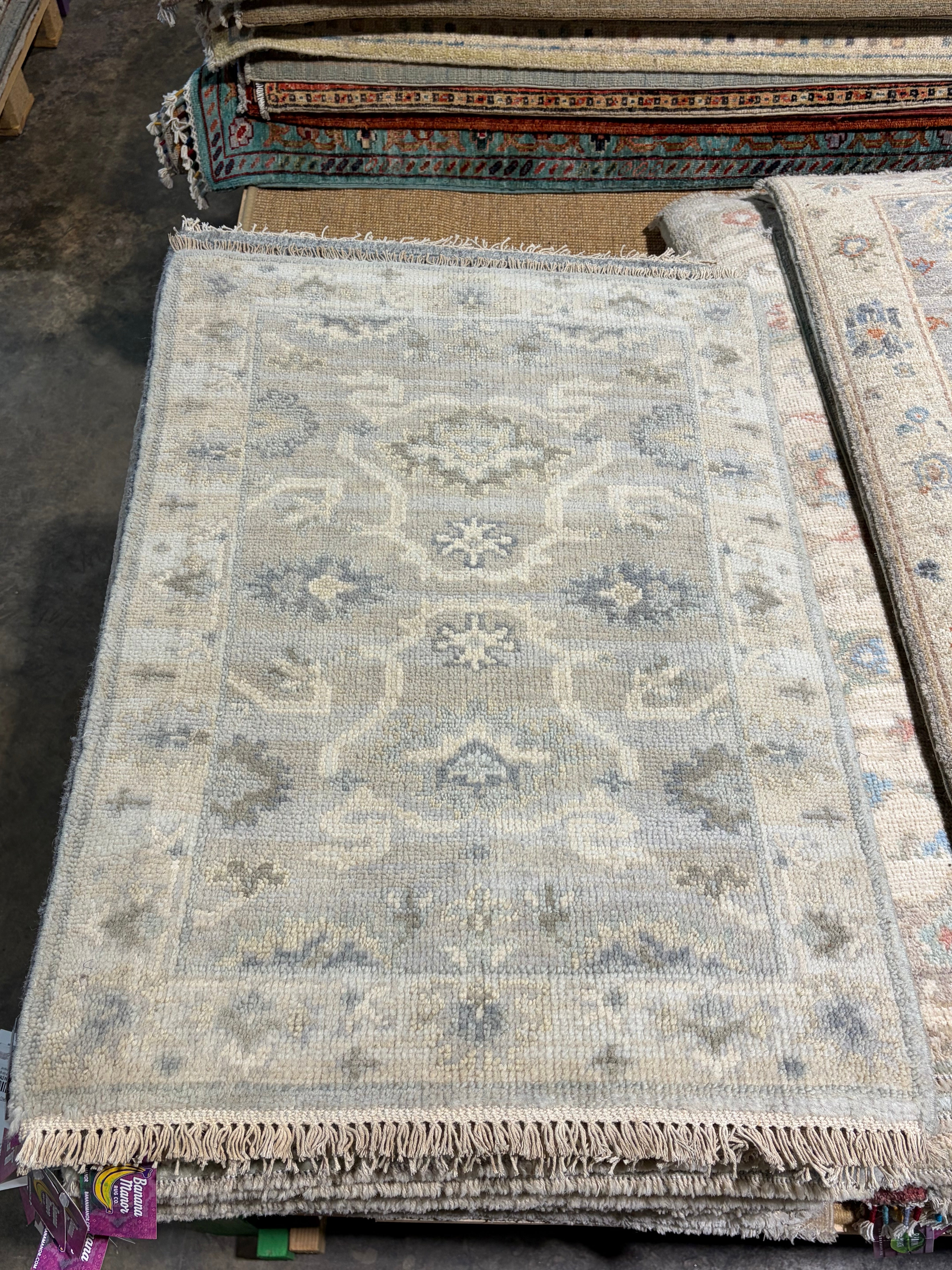 Sanya Will 2x3 Hand-Knotted Oushak Rug