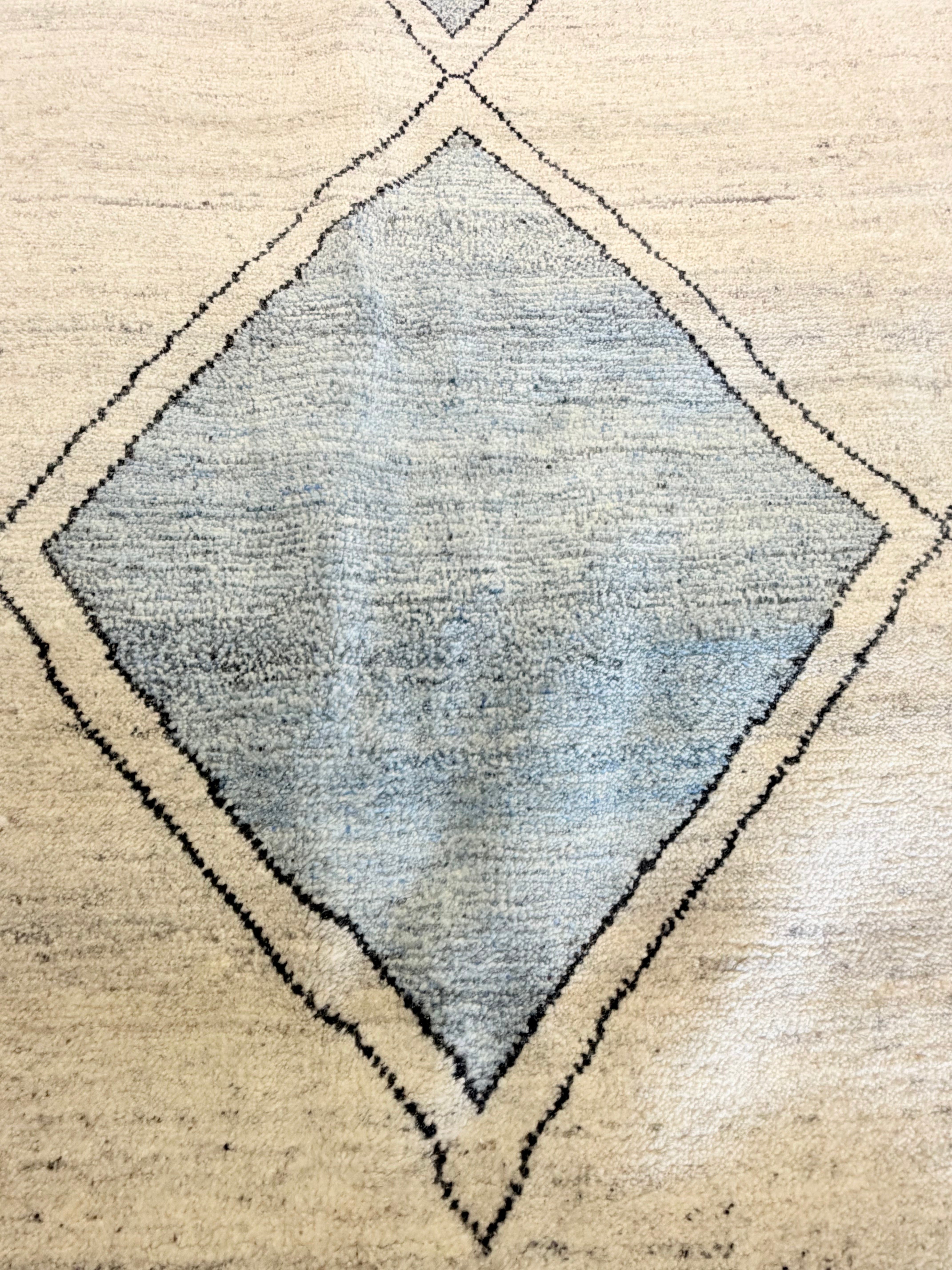 Warlock 8.3x10 Hand-Knotted Beige & Blue Modern