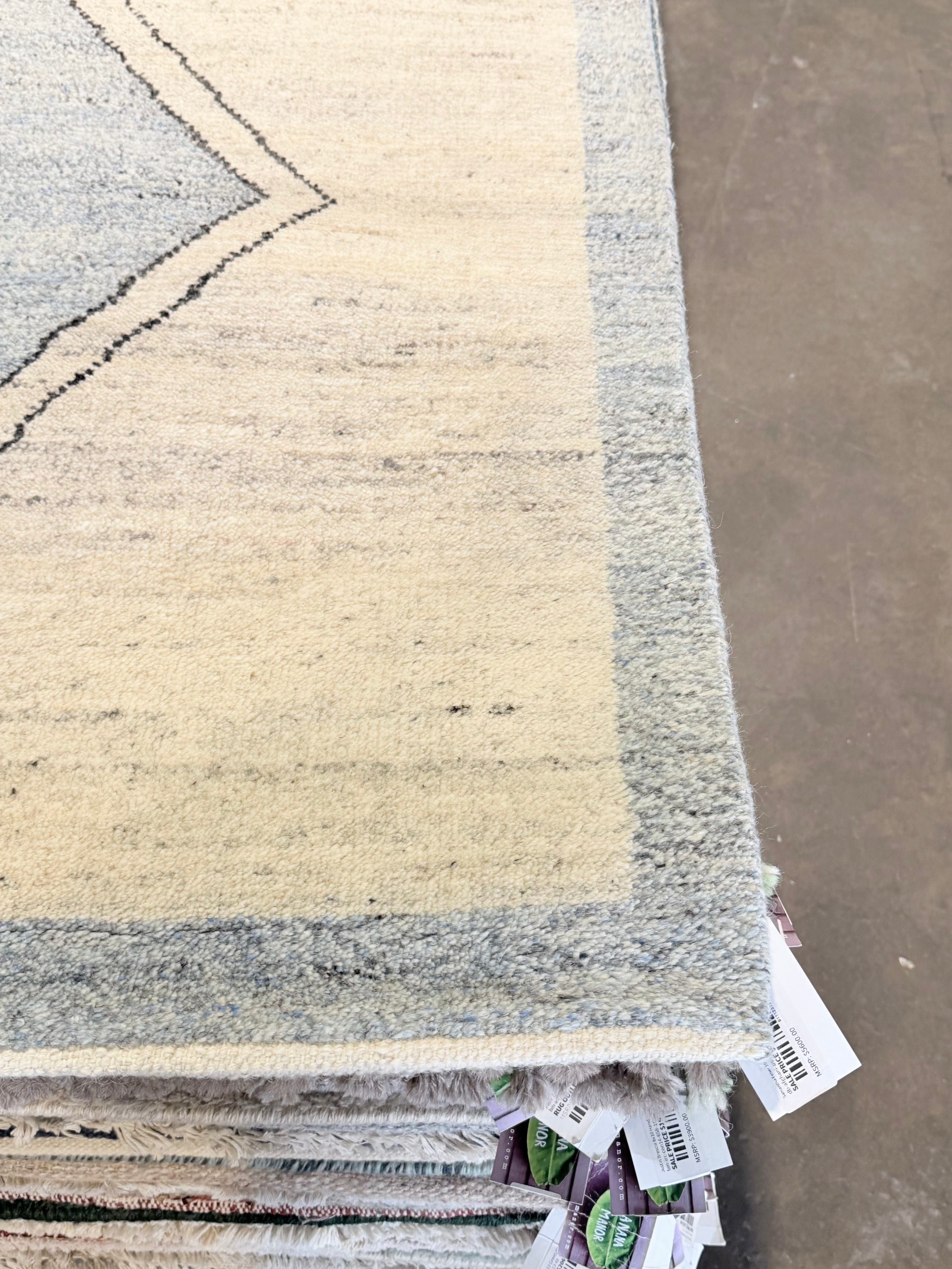 Warlock 8.3x10 Hand-Knotted Beige & Blue Modern