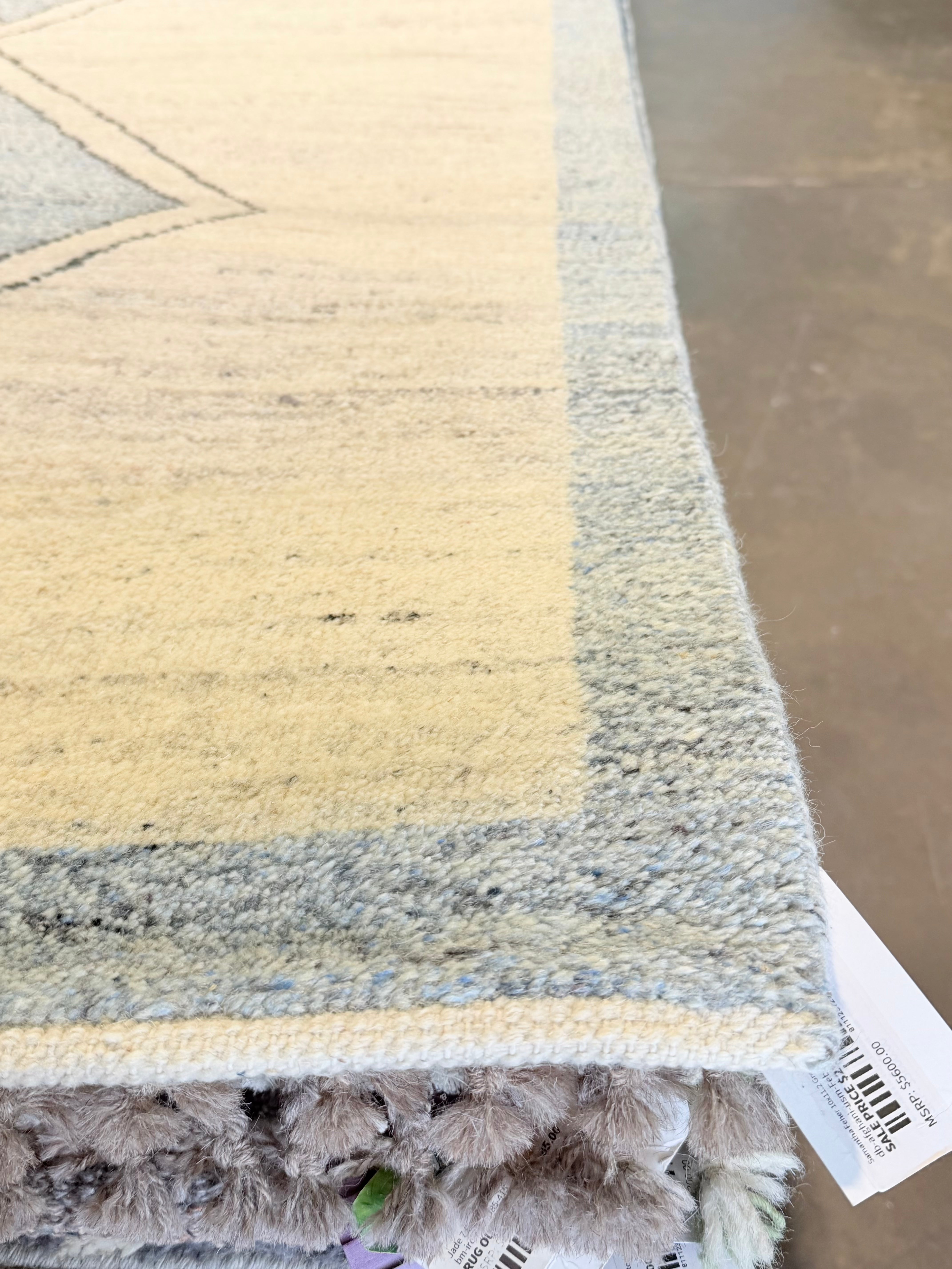 Warlock 8.3x10 Hand-Knotted Beige & Blue Modern