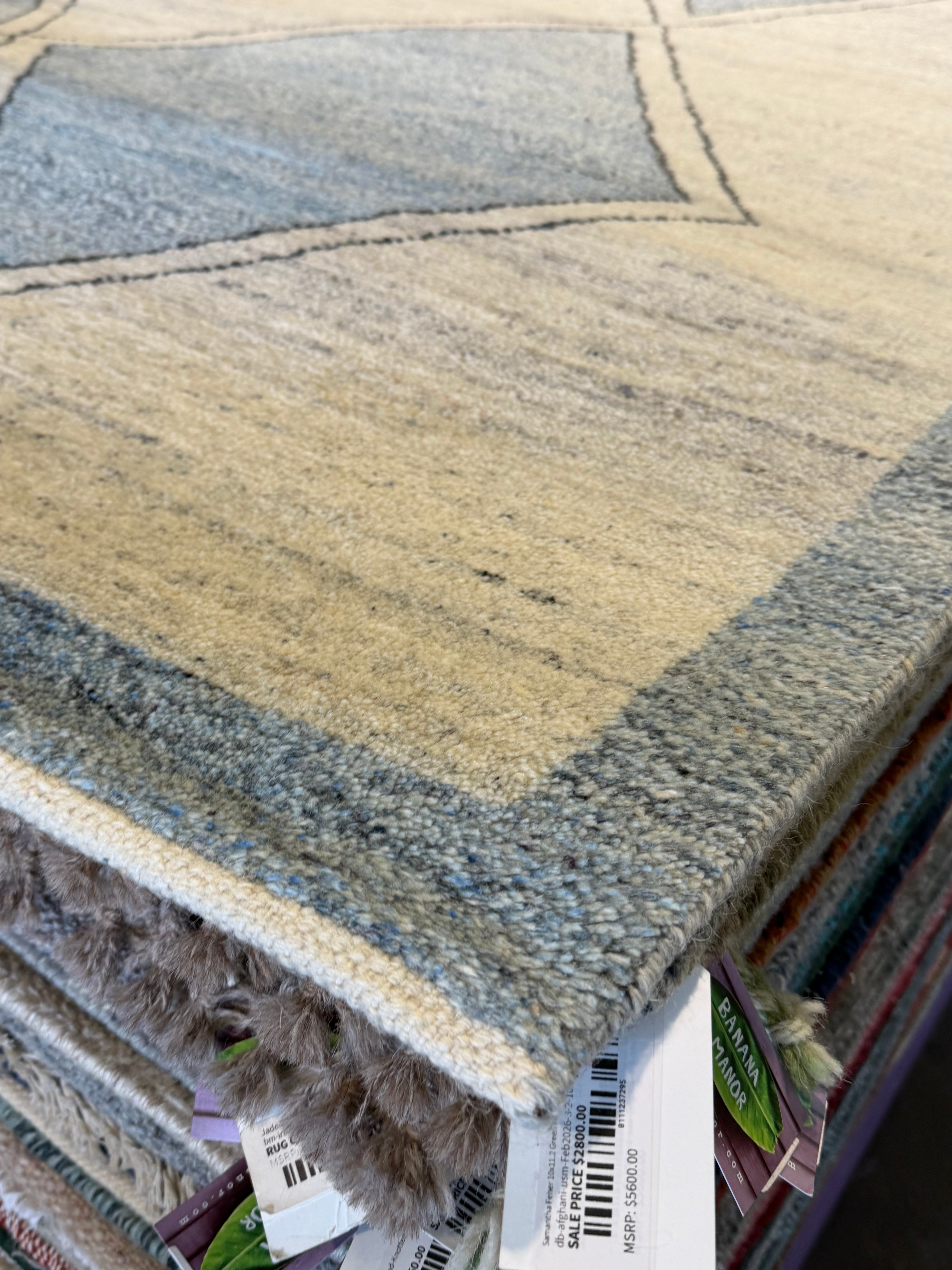 Warlock 8.3x10 Hand-Knotted Beige & Blue Modern
