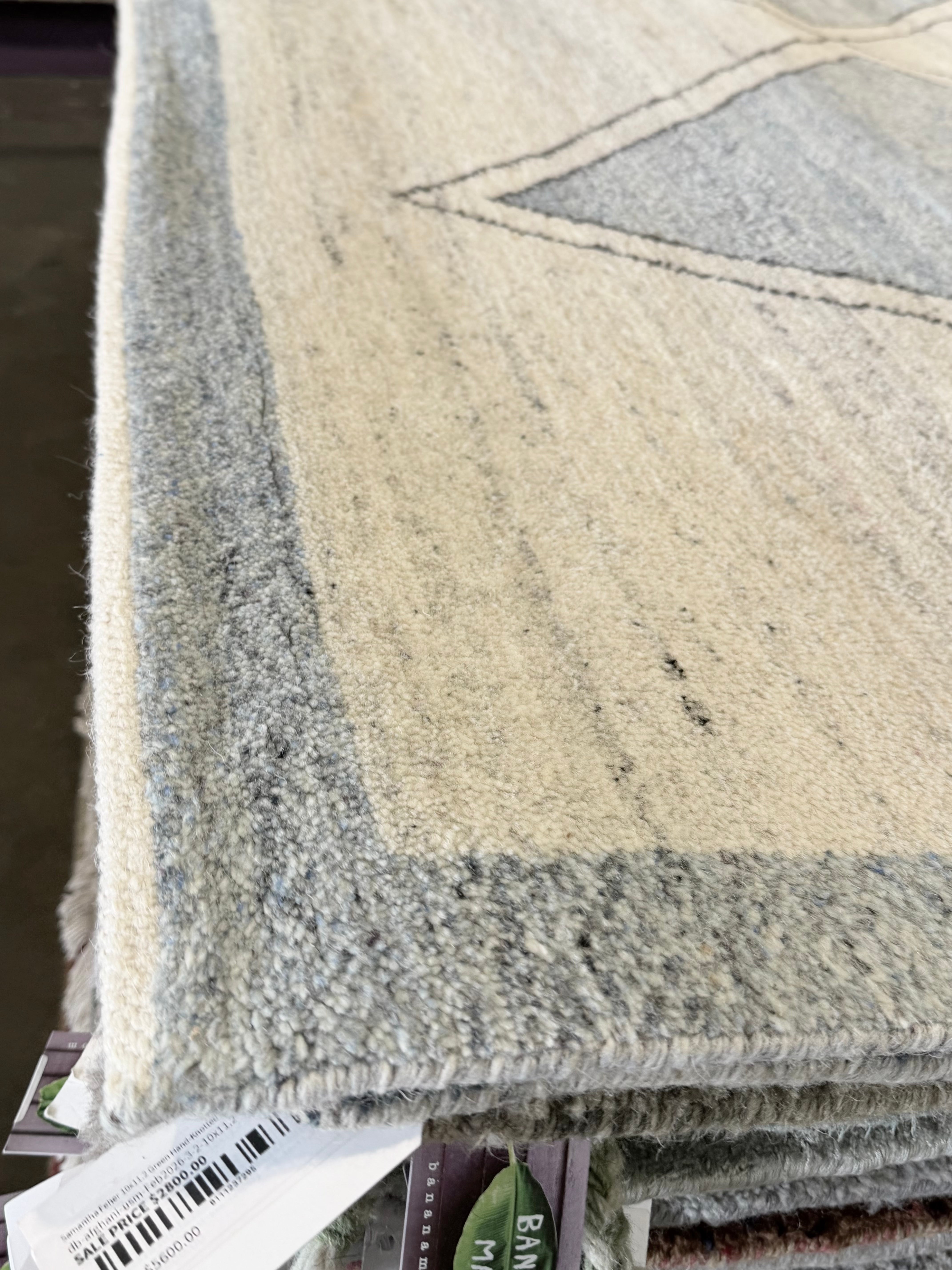 Warlock 8.3x10 Hand-Knotted Beige & Blue Modern